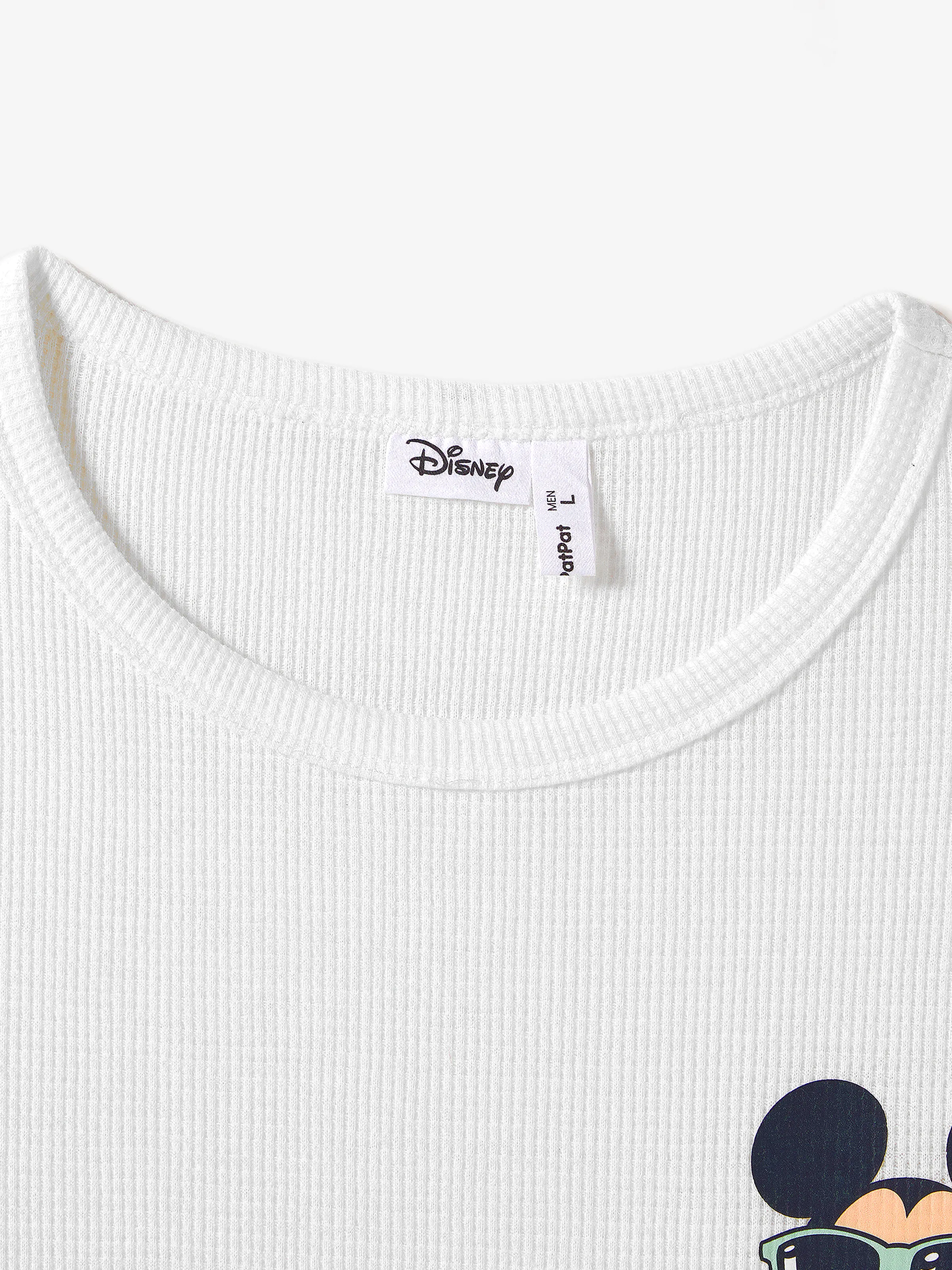 Disney Mickey and Friends Family Matching Tropical Botanical Print Waffle Fabric T-shirt/Dress greenwhite - Image 15