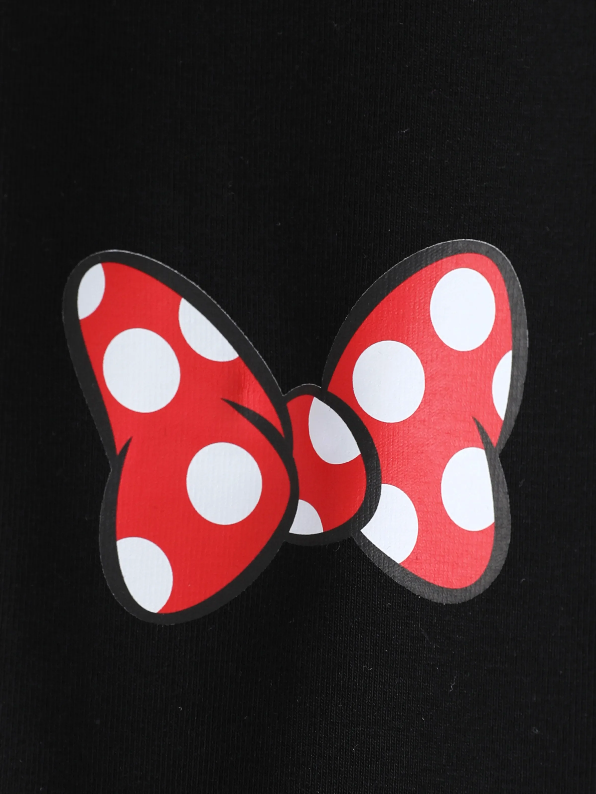 Disney Mickey and Friends Kid Girls Polka Dots Print Long-sleeve Hooded Top/Pants Black - Image 5