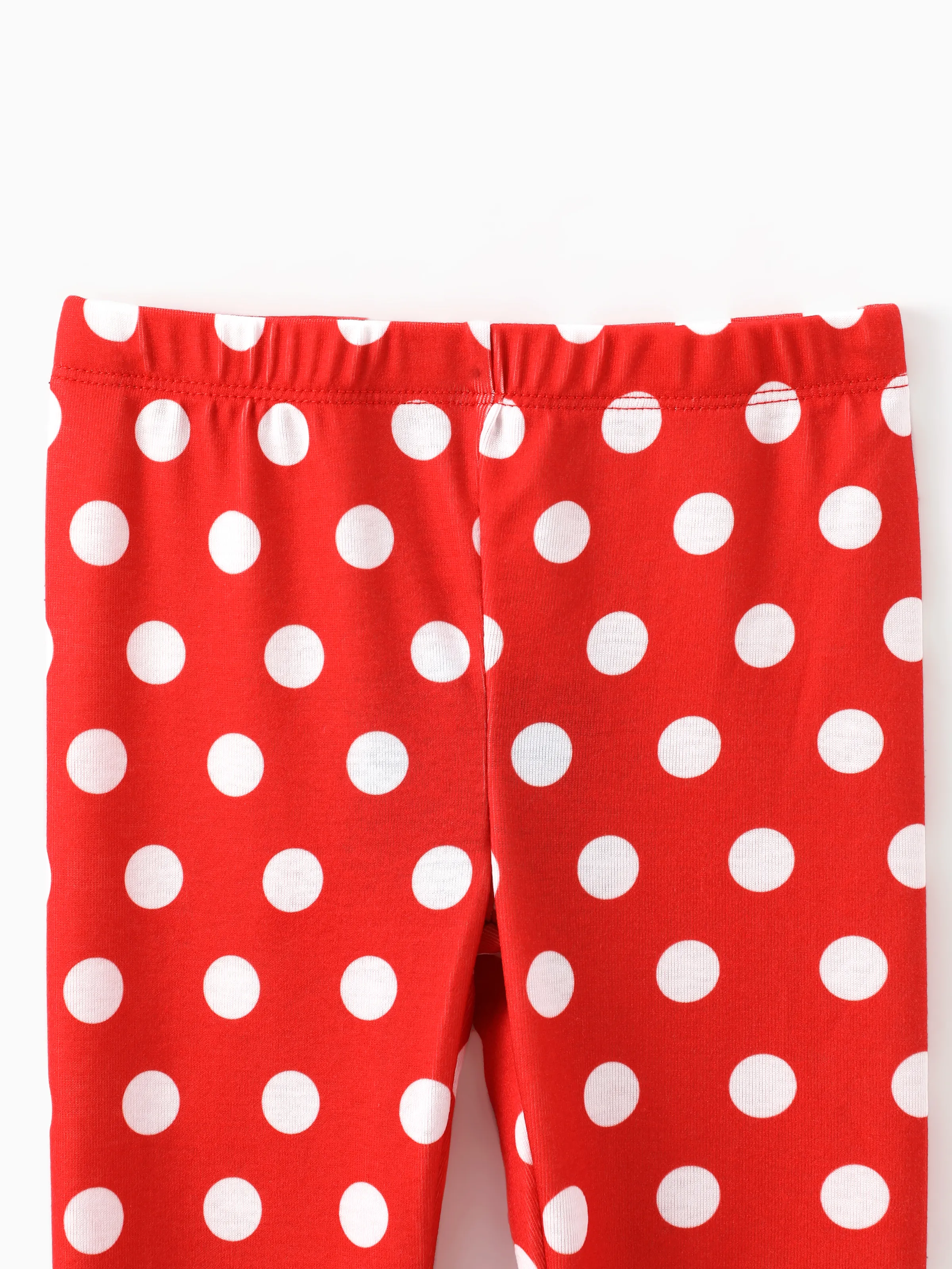 Disney Mickey and Friends Kid Girls Polka Dots Print Long-sleeve Hooded Top/Pants Burgundy - Image 2