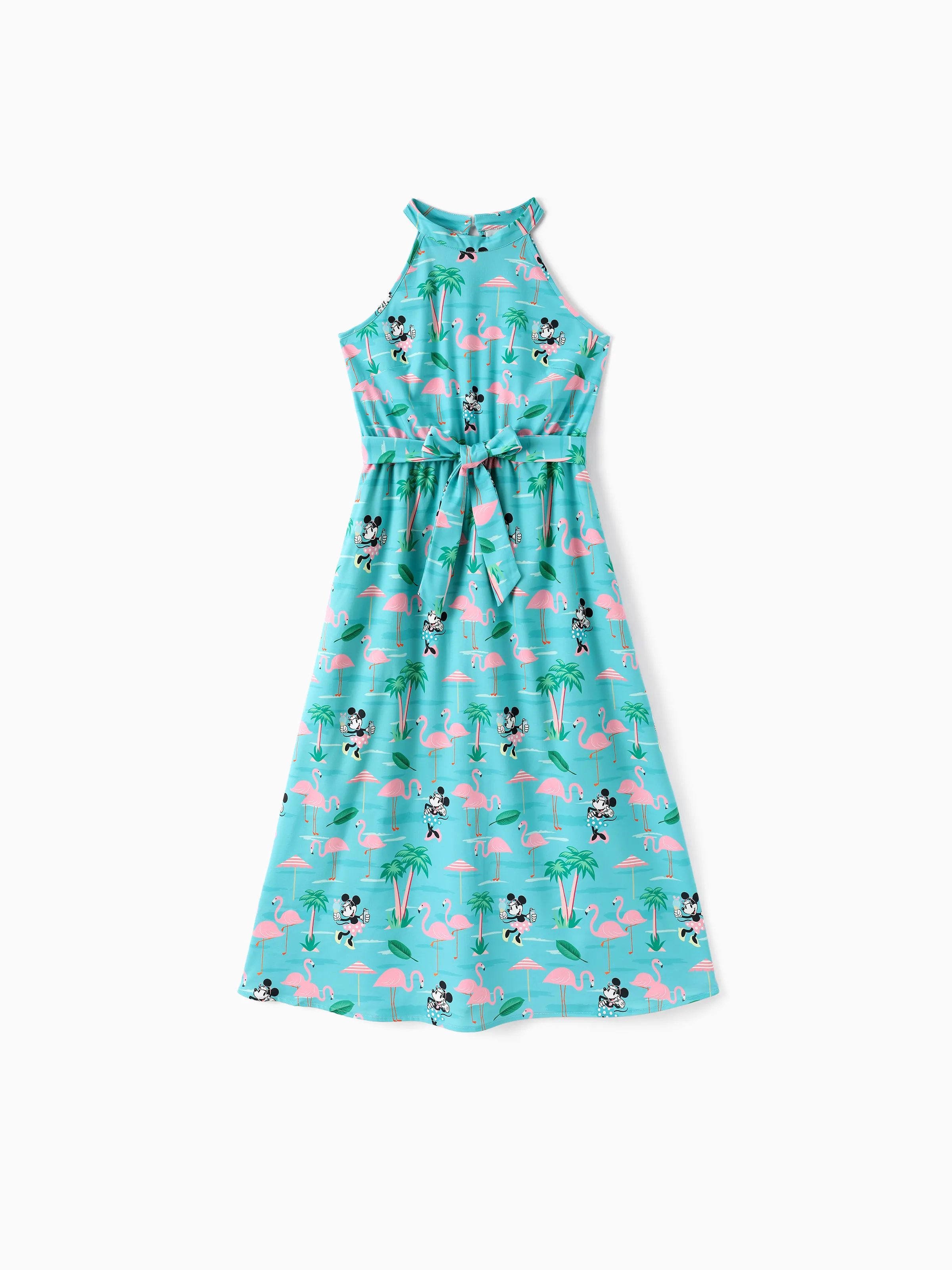Disney Mickey and Friends Mommy and Me Minnie Mouse Halter Design Dress Mint Green - Image 2