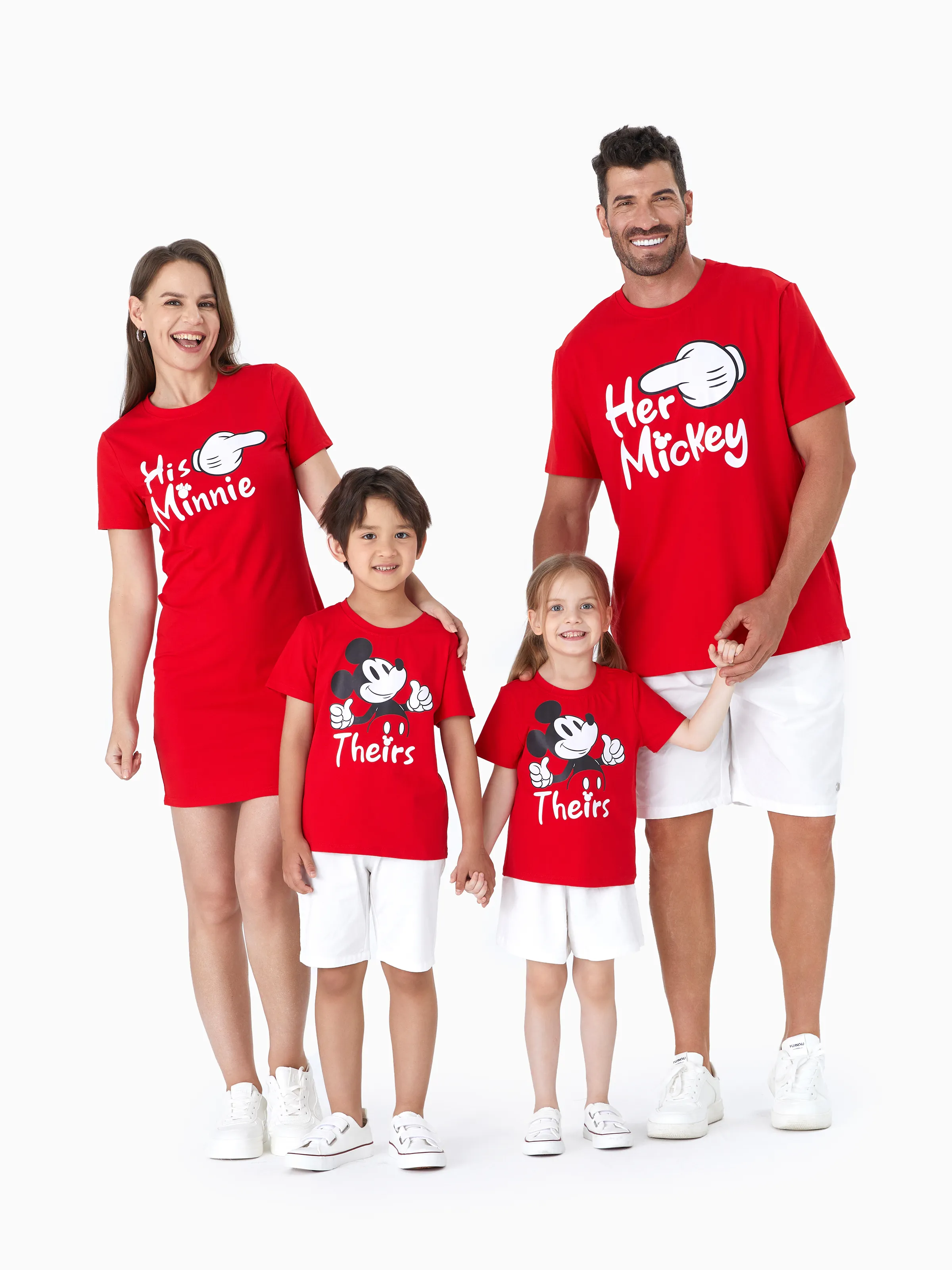 Disney Mickey and Friends Mommy & me Funny Gesture Dress/Romper for Gift Red - Image 2