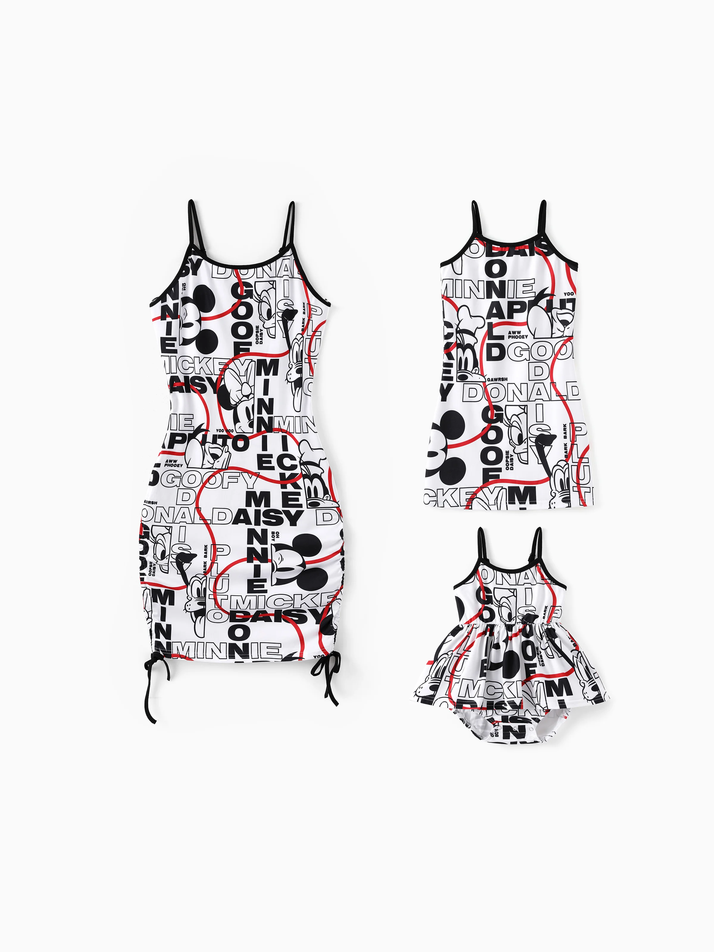 Disney Mickey and Friends Mommy & me Graffiti Casual Dress Black - Image 13