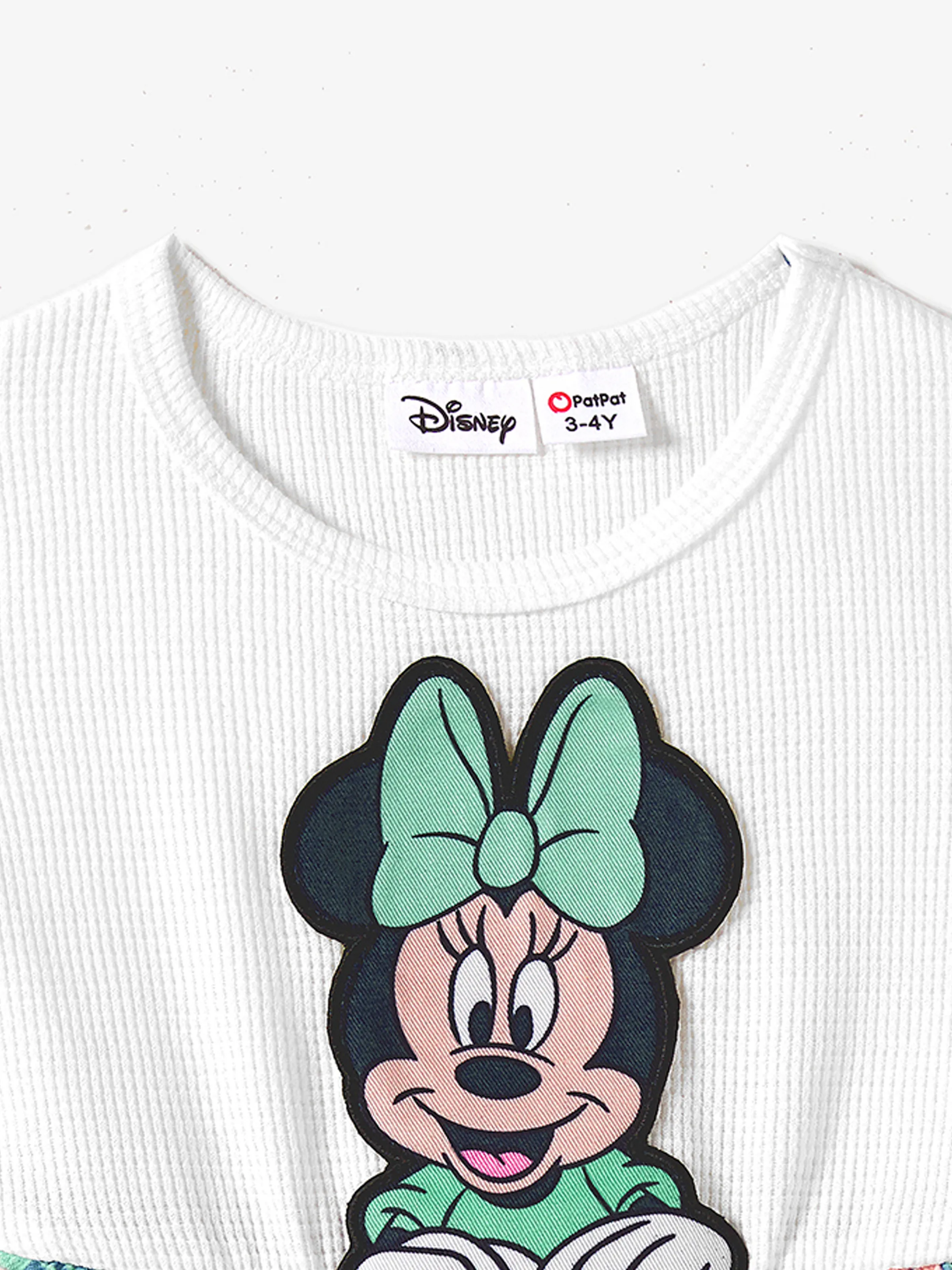 Disney Mickey and Friends Mommy & me Tropical Botanical Print Waffle Fabric Dress greenwhite - Image 10