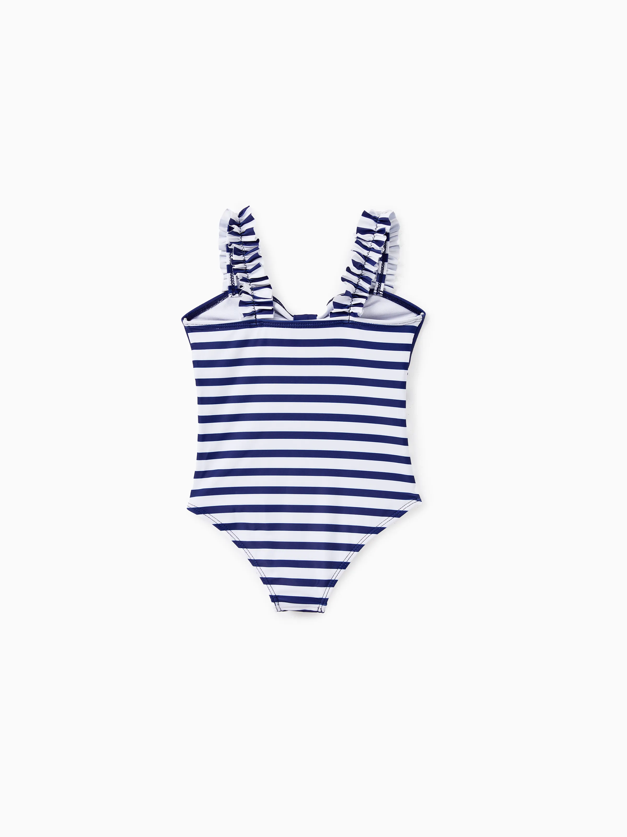 Funny Disney Mickey and Friends Sibling Set Boy/Girl Minnie/Mickey Character Stripped Swimsuit Dark Blue - Image 3