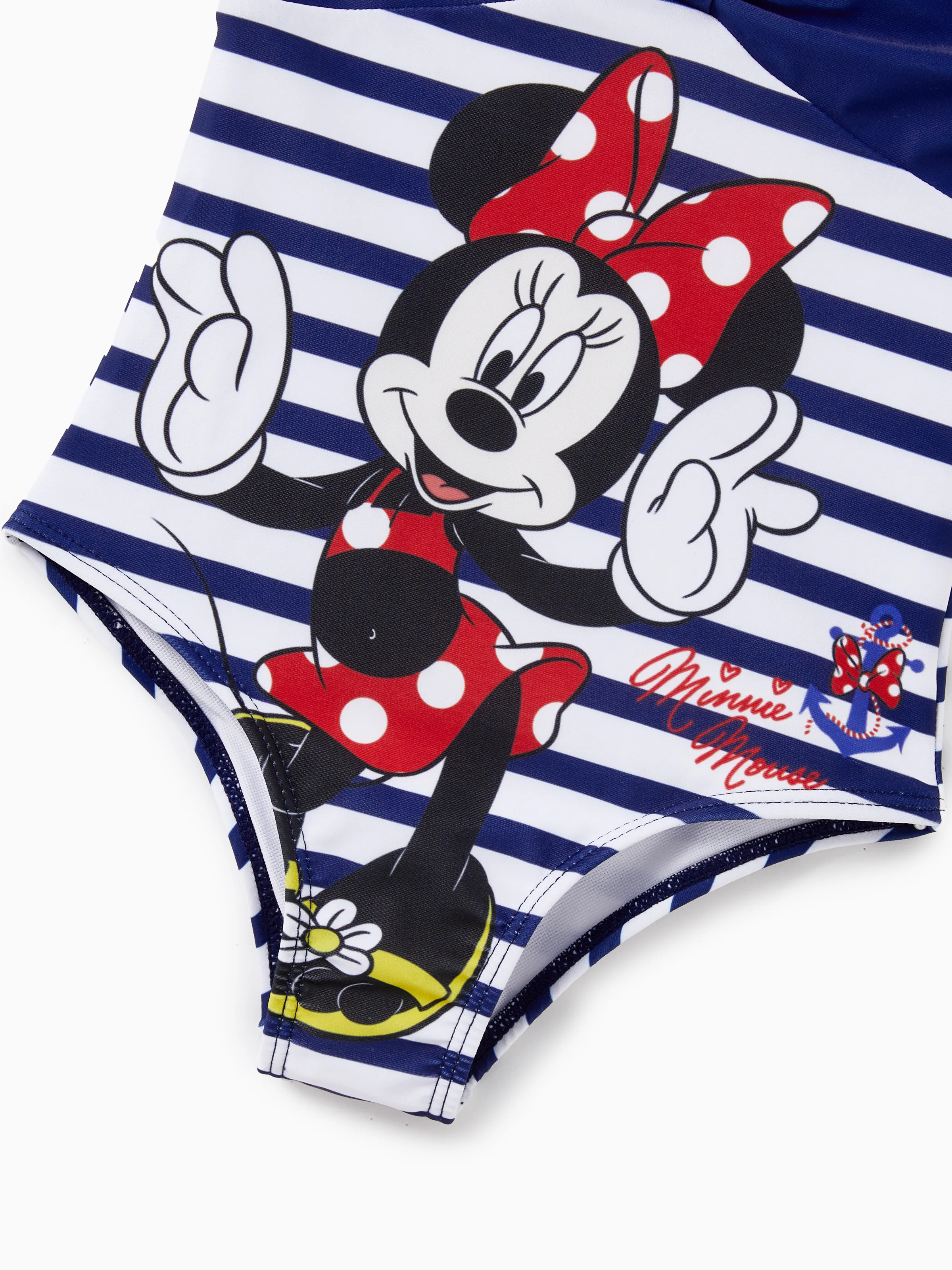 Funny Disney Mickey and Friends Sibling Set Boy/Girl Minnie/Mickey Character Stripped Swimsuit Dark Blue - Image 6