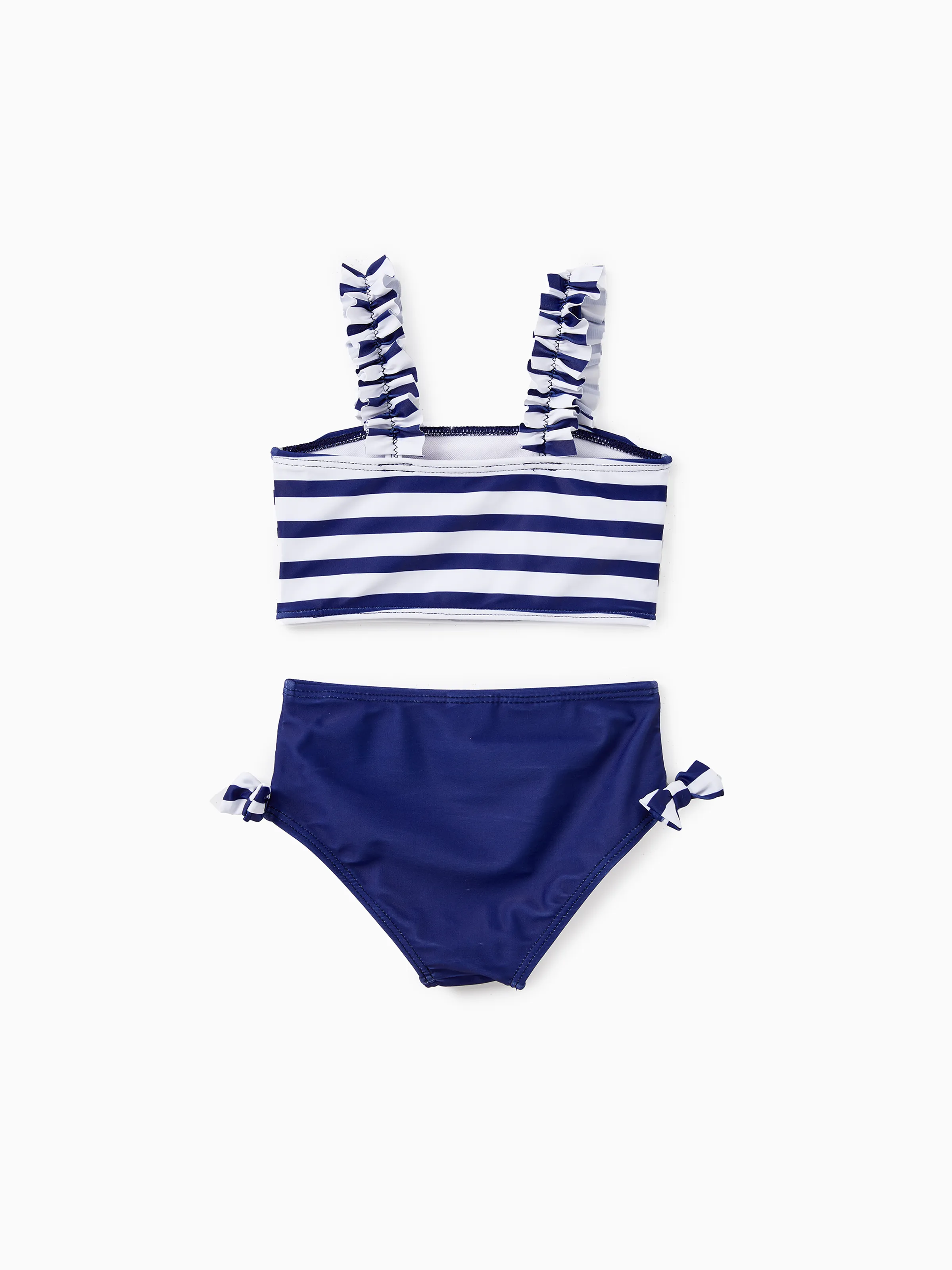 Funny Disney Mickey and Friends Sibling Set Boy/Girl Minnie/Mickey Character Stripped Swimsuit Dark Blue - Image 8