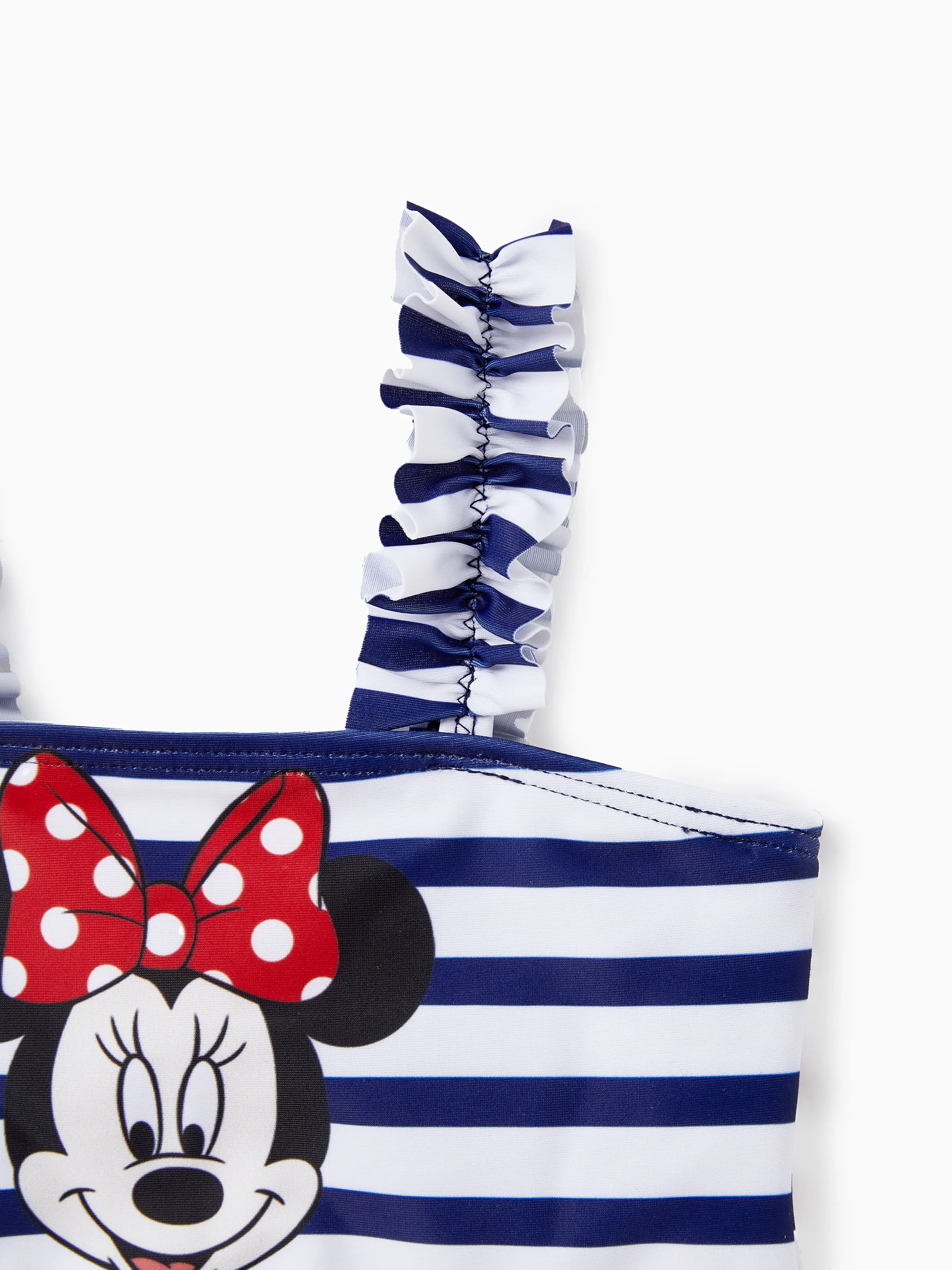 Funny Disney Mickey and Friends Sibling Set Boy/Girl Minnie/Mickey Character Stripped Swimsuit Dark Blue - Image 9