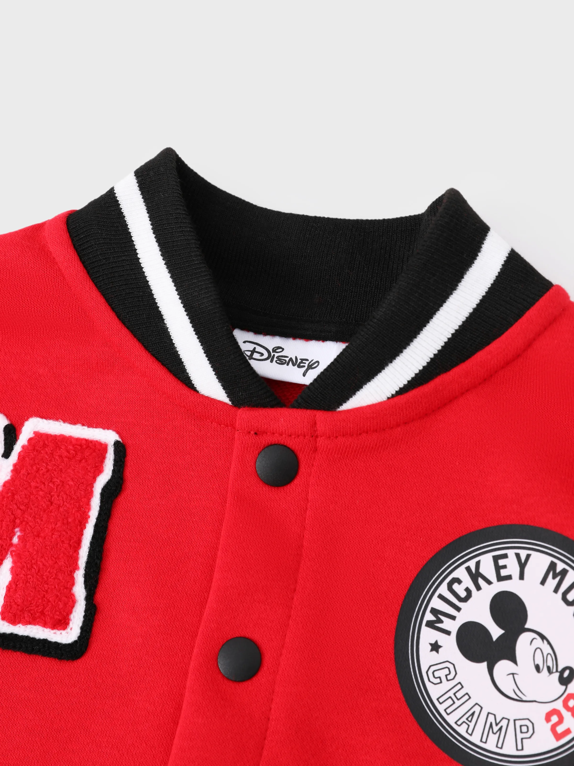 Disney Mickey and Friends Toddle/Kid Boy 1pc Mickey Mouse Patch Colorblock Jacket Red - Image 3
