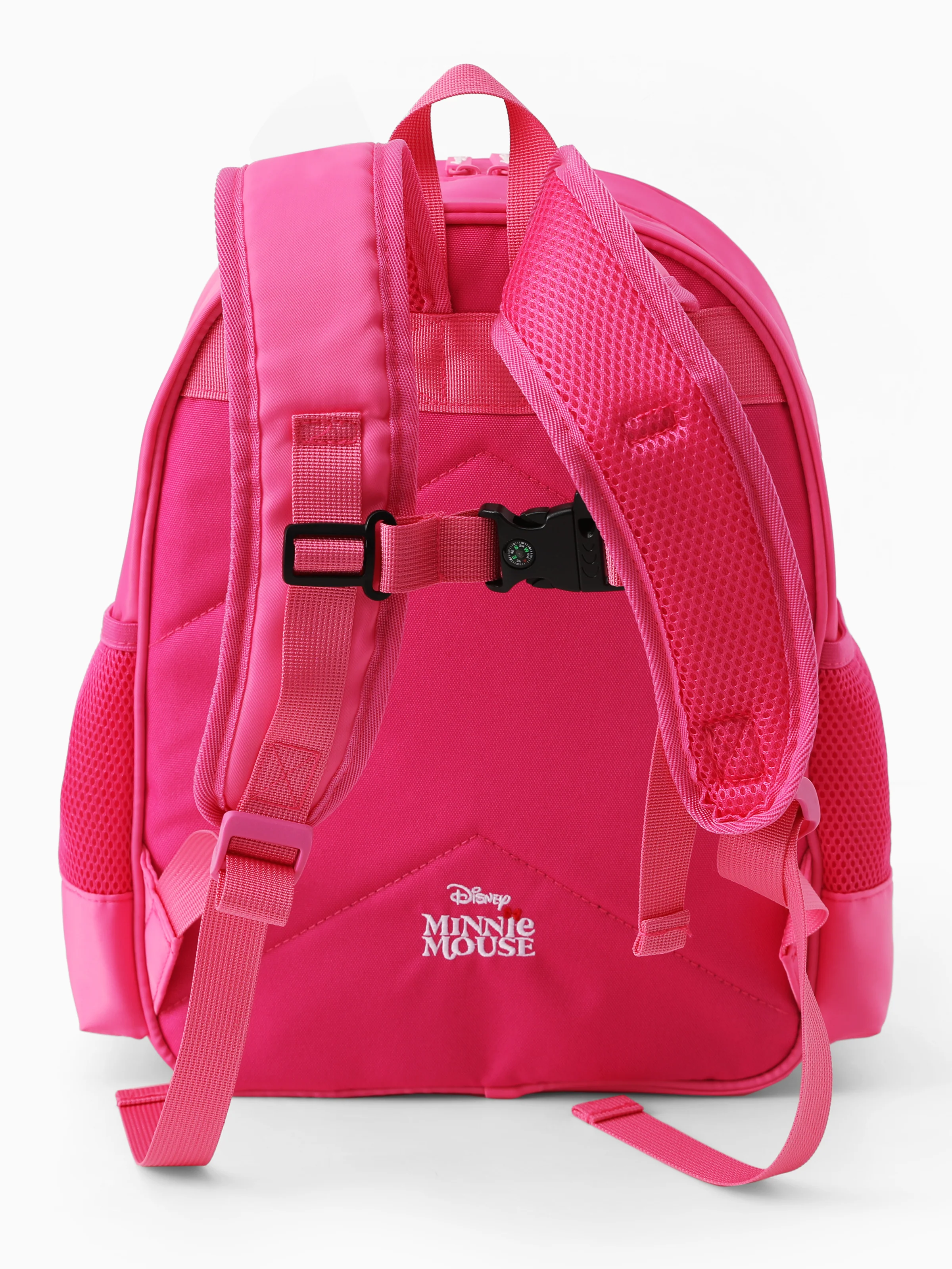 Disney Mickey and Friends Toddler Girl Minnie Backpack with Chest Strap & Bottle Pockets Hot Pink - Image 5