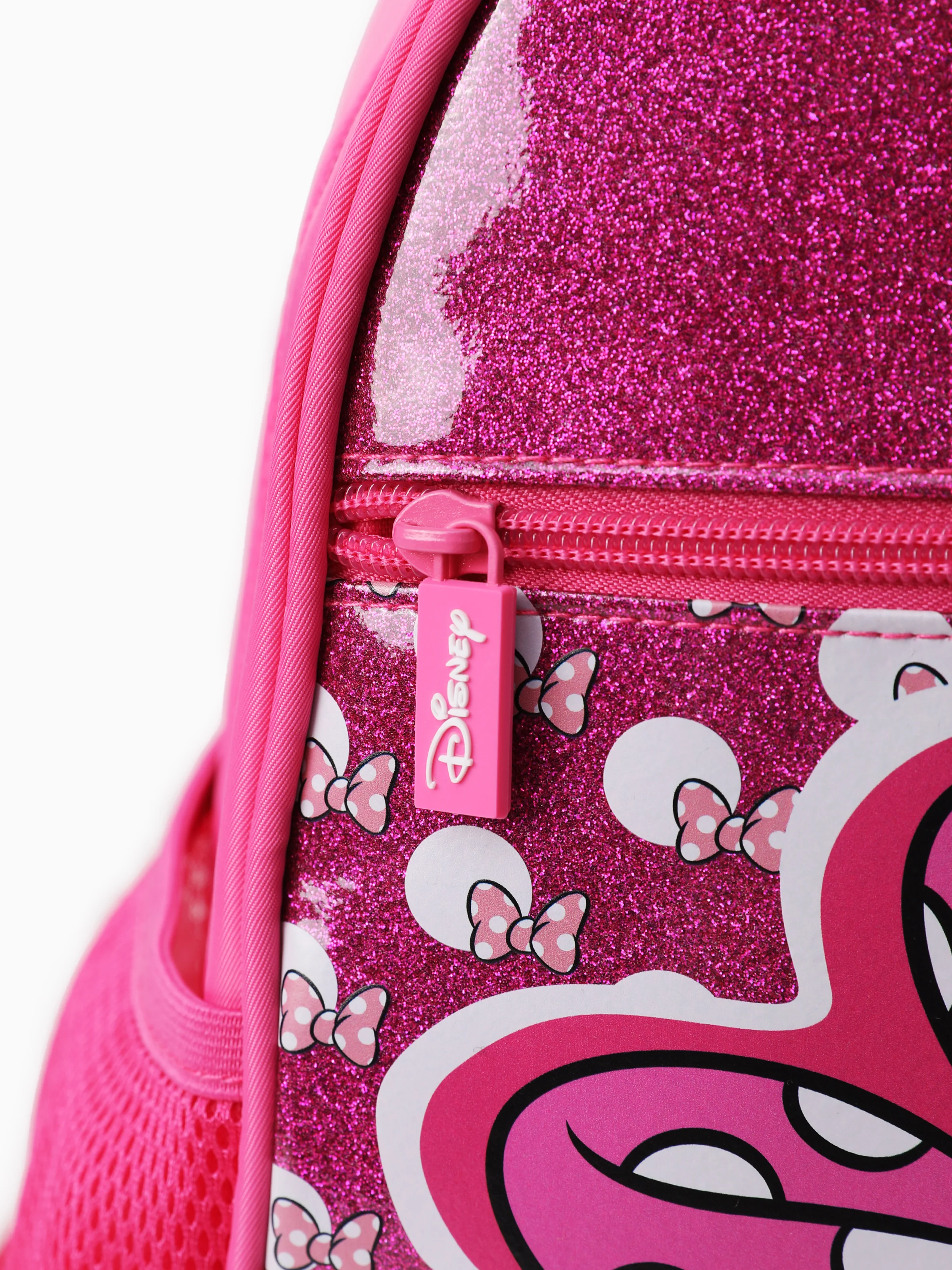 Disney Mickey and Friends Toddler Girl Minnie Backpack with Chest Strap & Bottle Pockets Hot Pink - Image 9