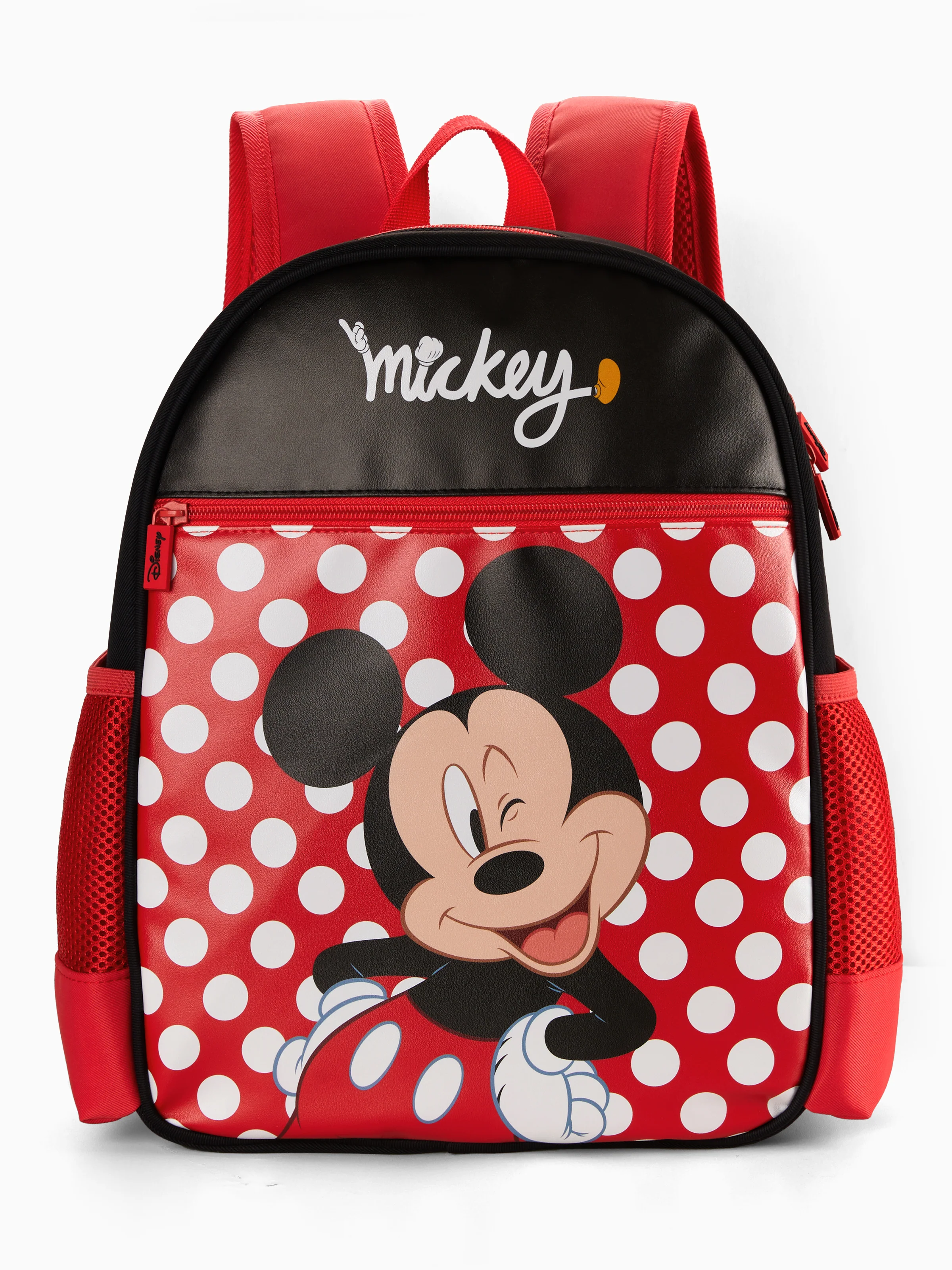 Disney Mickey and Friends Toddler Girl Minnie Backpack with Chest Strap & Bottle Pockets Hot Pink Black - Image 3