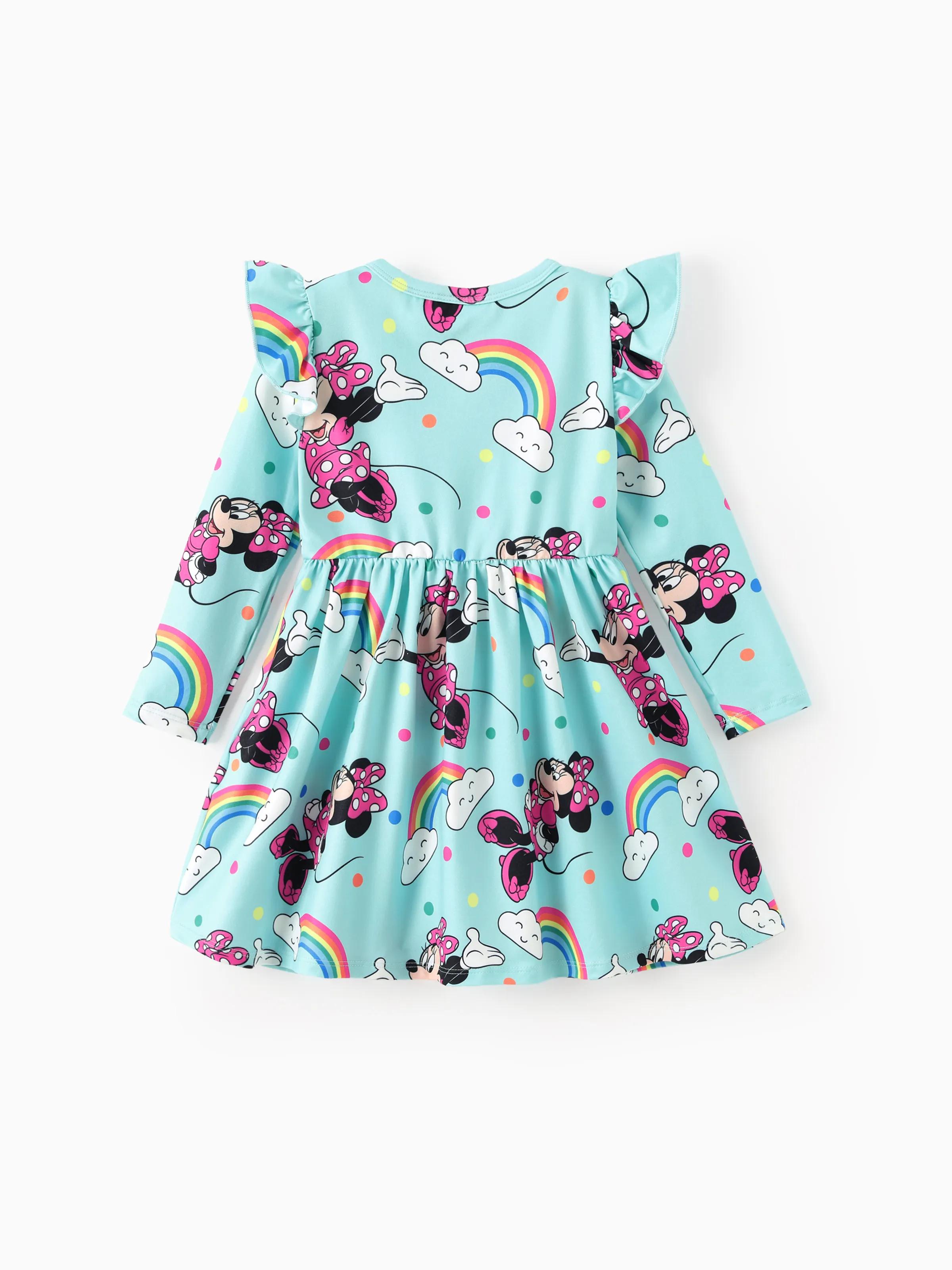 Disney Mickey and Friends Toddler Girl Minnie Mouse Ruffle Dress Blue - Image 2