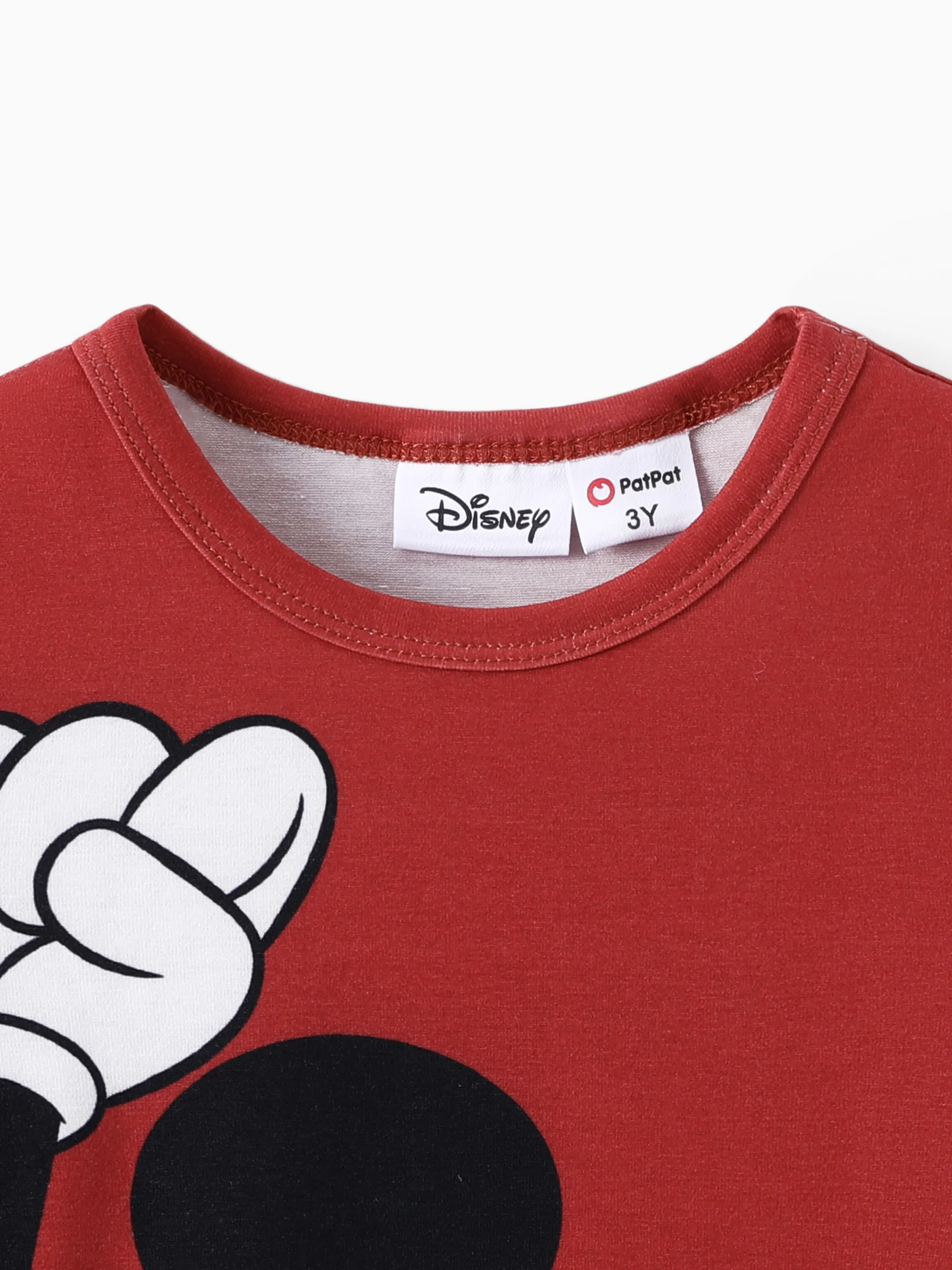 Disney Mickey and Friends Toddler/ Kid Boy Mickey Naia™ Print Long-sleeve Tee Orange red - Image 4