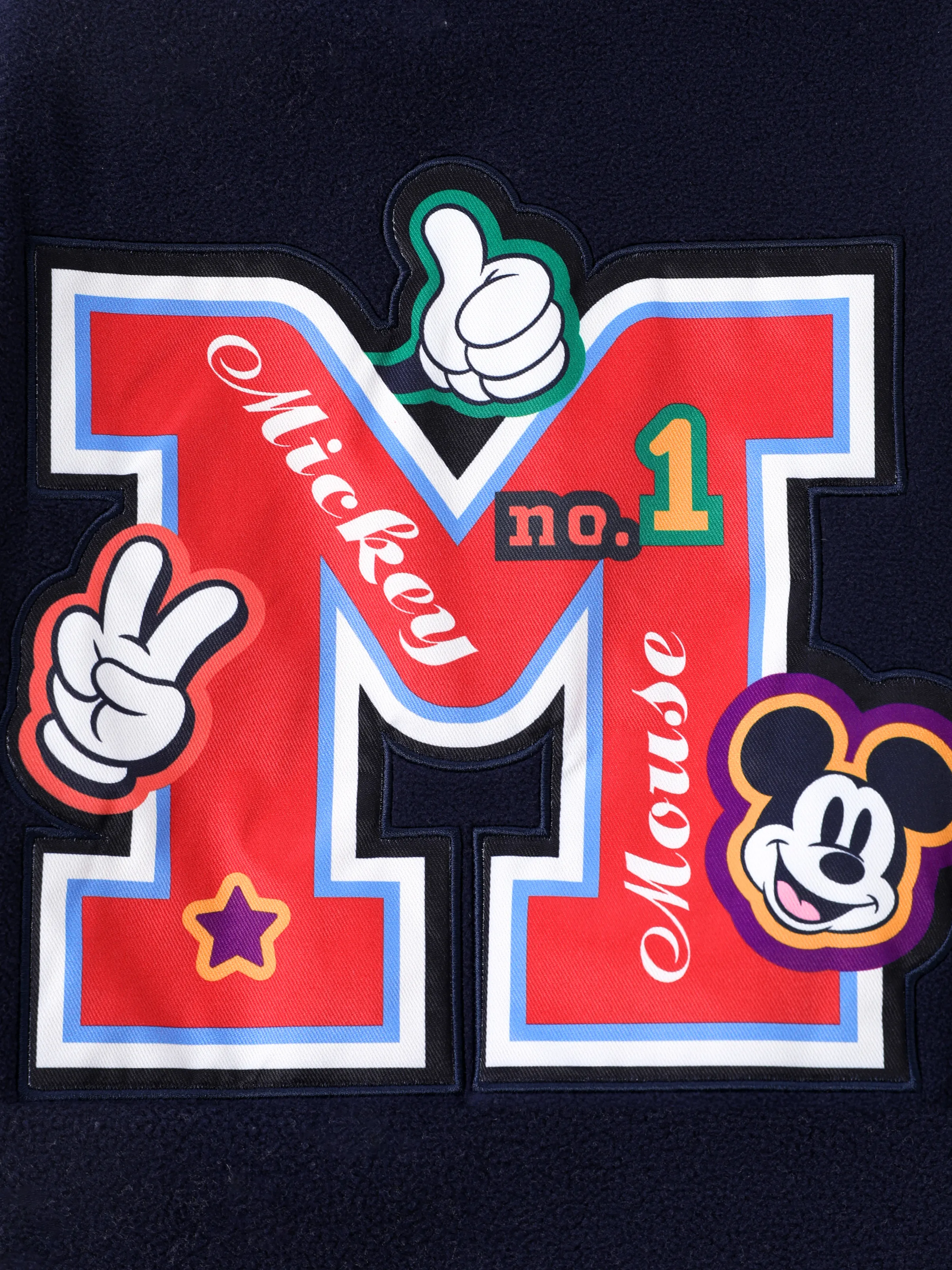 Disney Mickey and Friends Toddler/Kid Mickey Mouse /Minnie Mouse Embroidered Colorblock Plush Jacket royalblue - Image 3