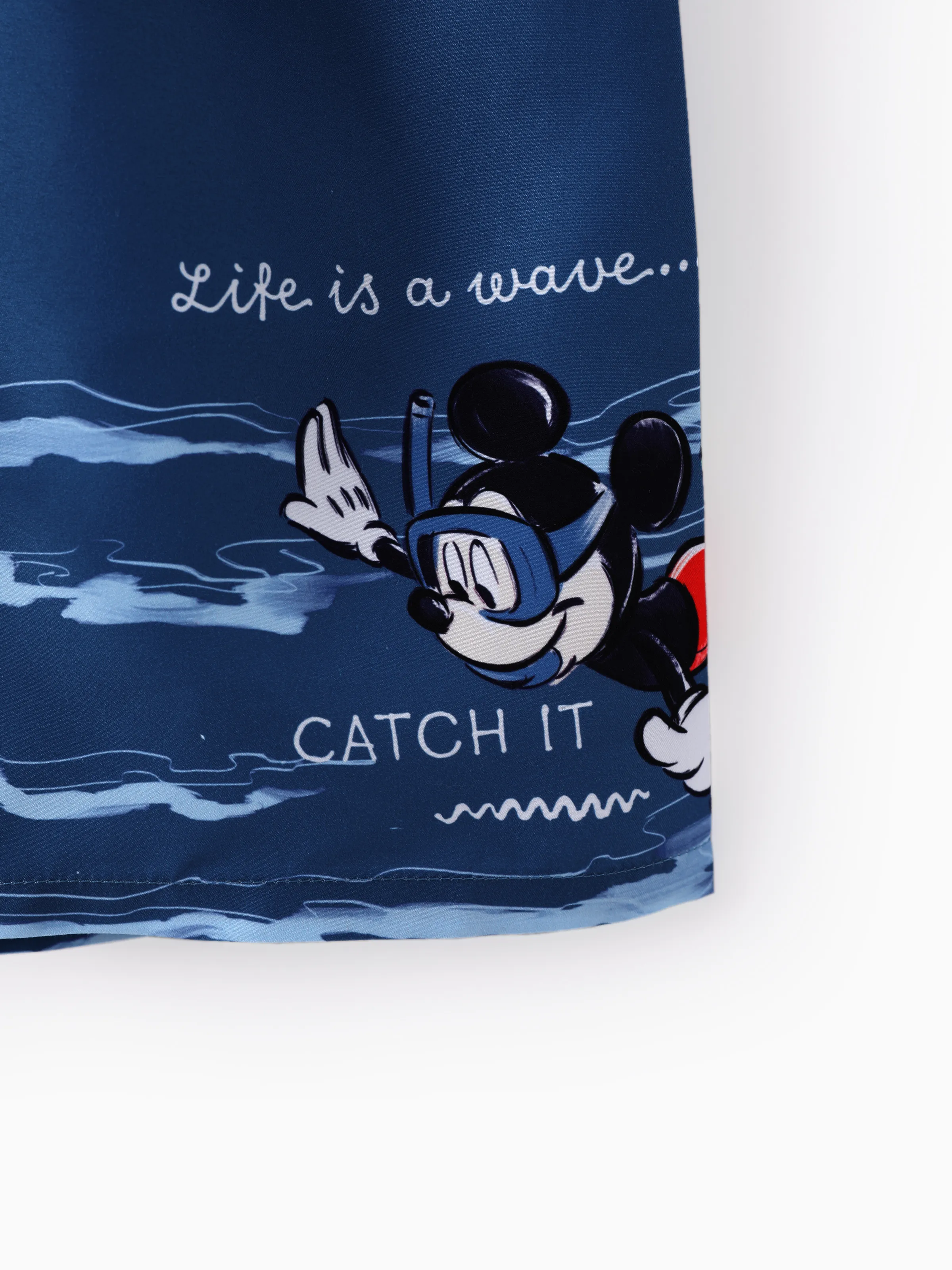 Disney Mickey and Friends Toddler/Kid Boy 2pcs Mickey Mouse UPF50+ Sea Life Print Tops and Trunks Swimsuit Deep Blue - Image 13