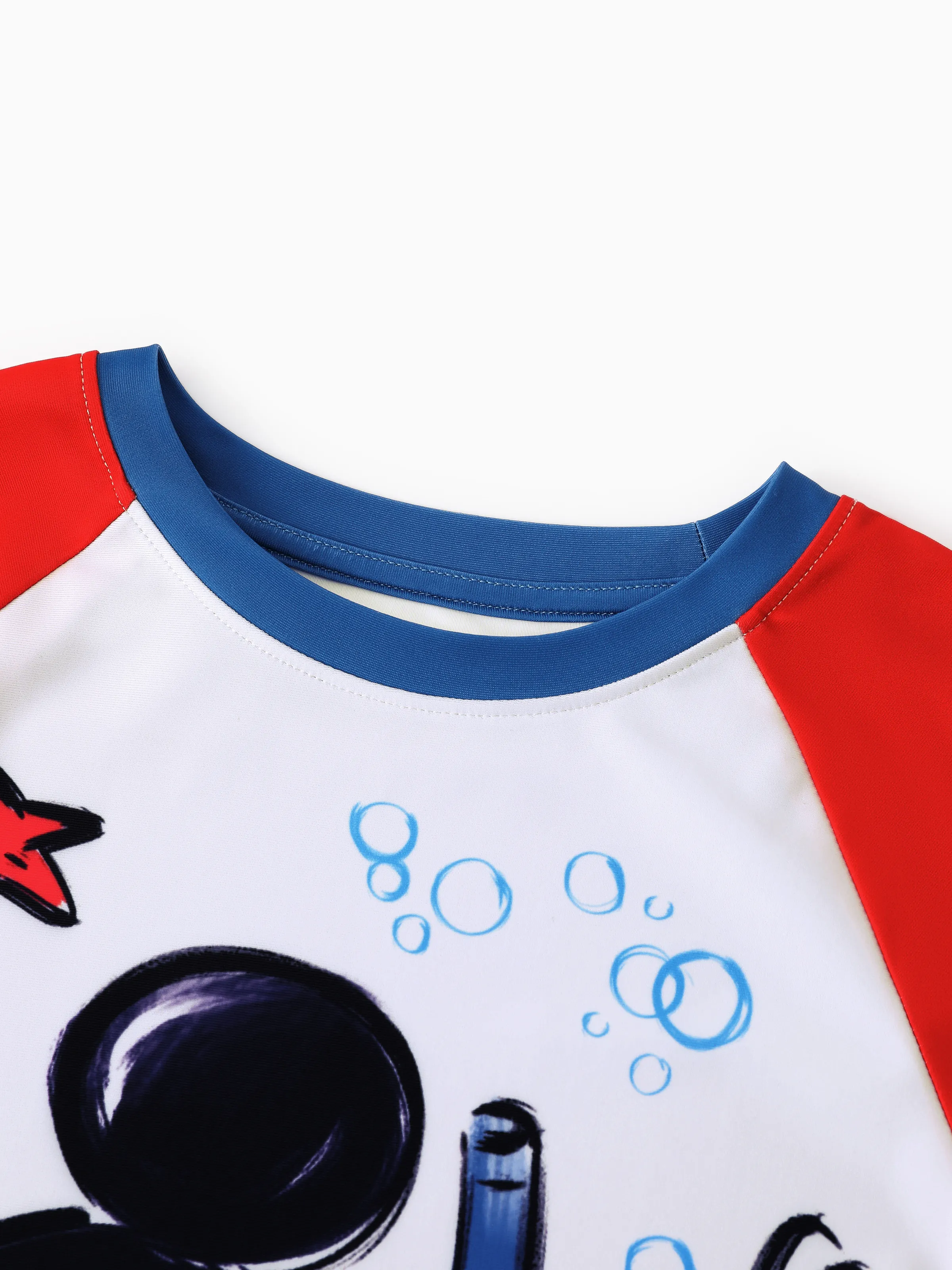 Disney Mickey and Friends Toddler/Kid Boy 2pcs Mickey Mouse UPF50+ Sea Life Print Tops and Trunks Swimsuit Deep Blue - Image 6
