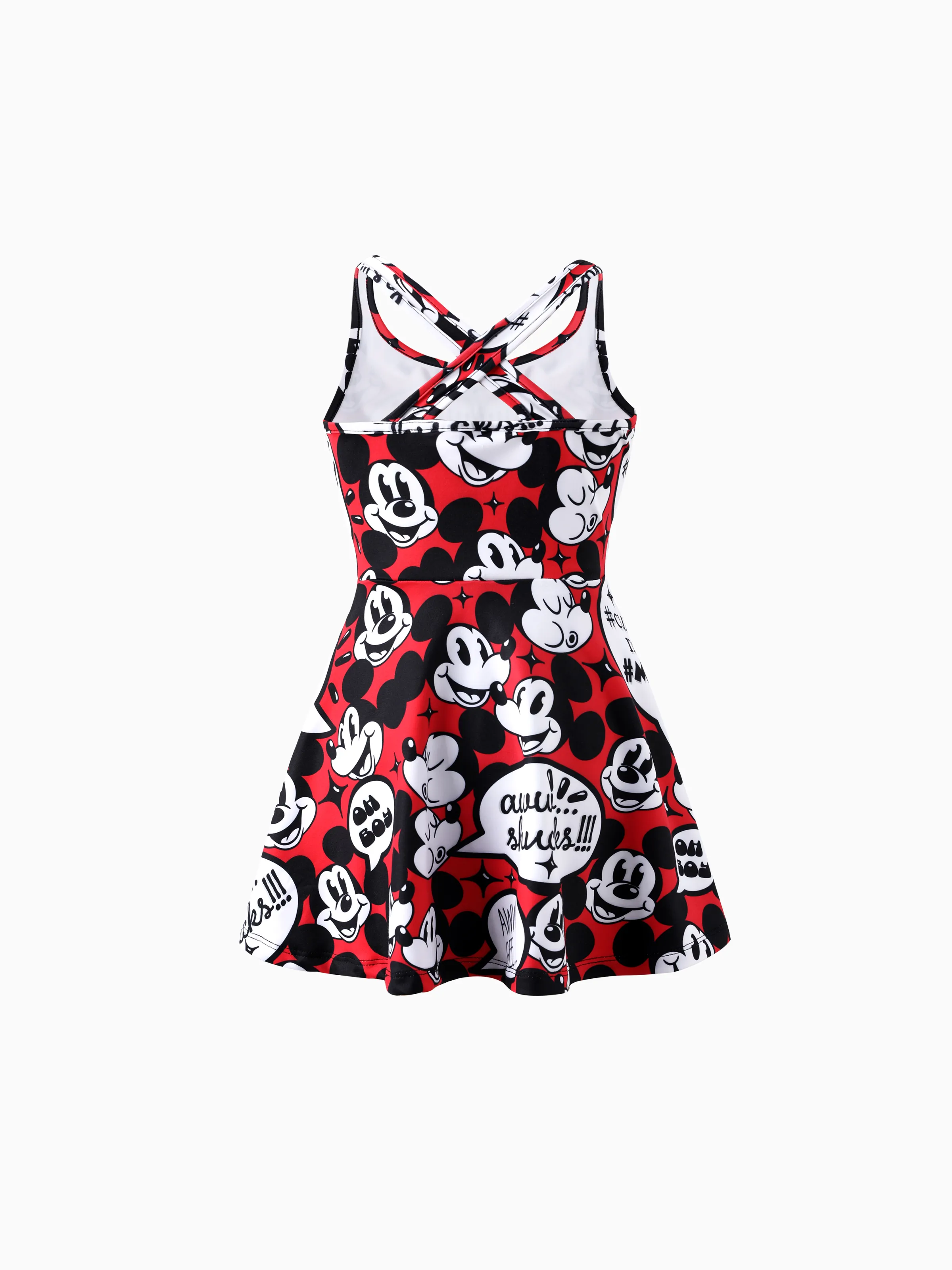 Disney Mickey and Friends Toddler/Kid Girl Mickey Mouse Graffiti Naia™ Allover Dress Red - Image 3