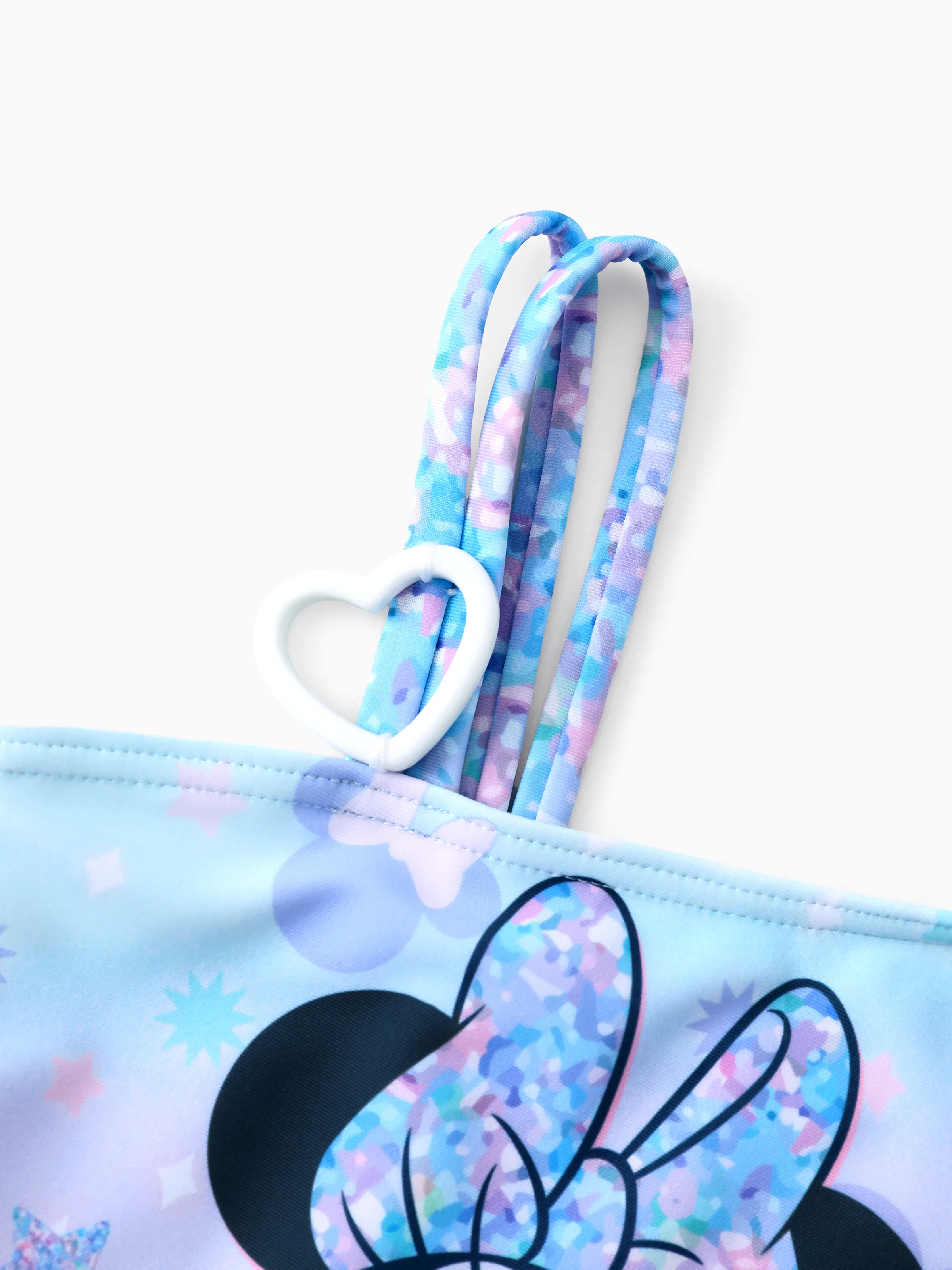Disney Mickey and Friends Toddler/Kid Girl Minnie Mouse UPF50+ Polka Dots One-shoulder Strap  Swimsuit Multi-color - Image 4