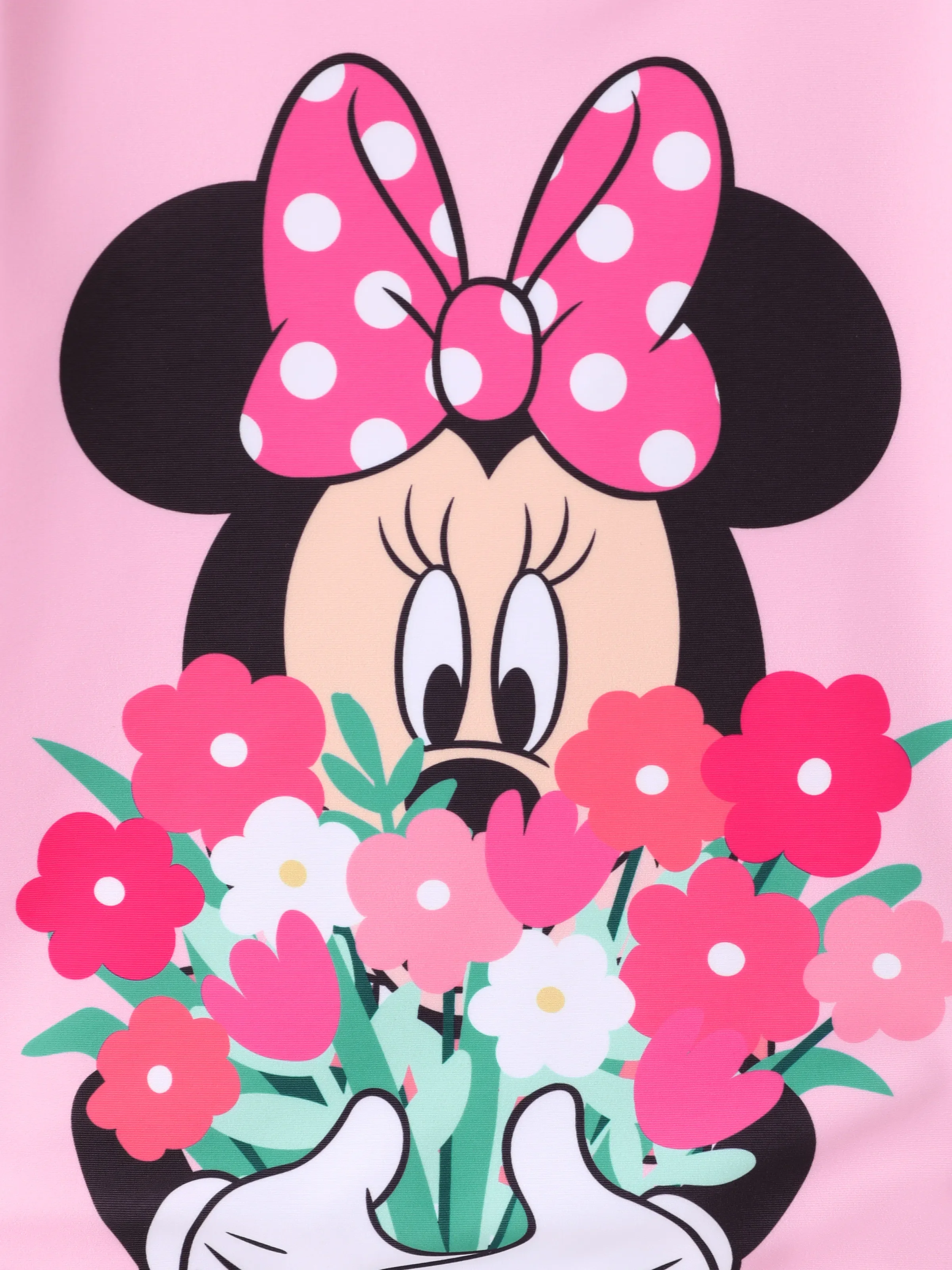 Disney Mickey and Friends Toddler/Kid Girl 2pcs Minnie Mouse UPF50+ Ruffle Swimsuit Pink - Image 2