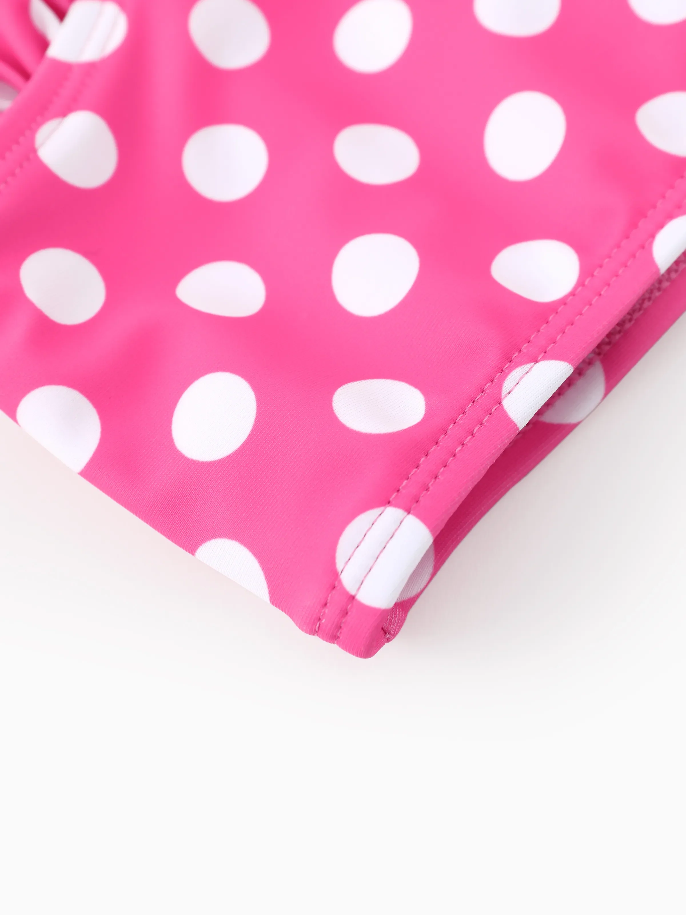 Disney Mickey and Friends Toddler/Kid Girl 2pcs Minnie Mouse UPF50+ Ruffle Swimsuit Pink - Image 6