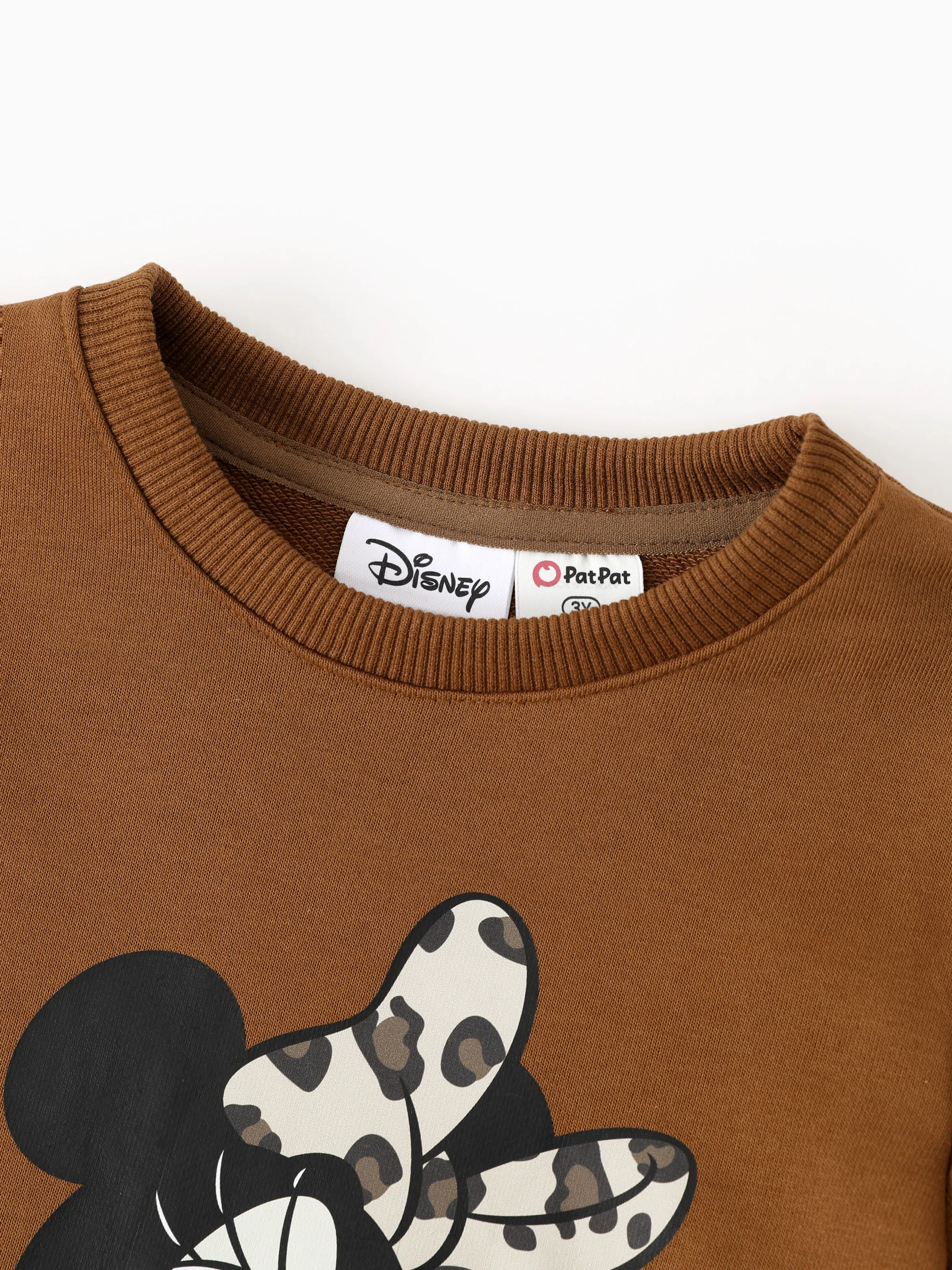 Disney Mickey and Friends Toddler/Kid Girl Minnie Mouse 2pcs Ruffled Sweatshirt and Leggings Set Coffee - Image 6