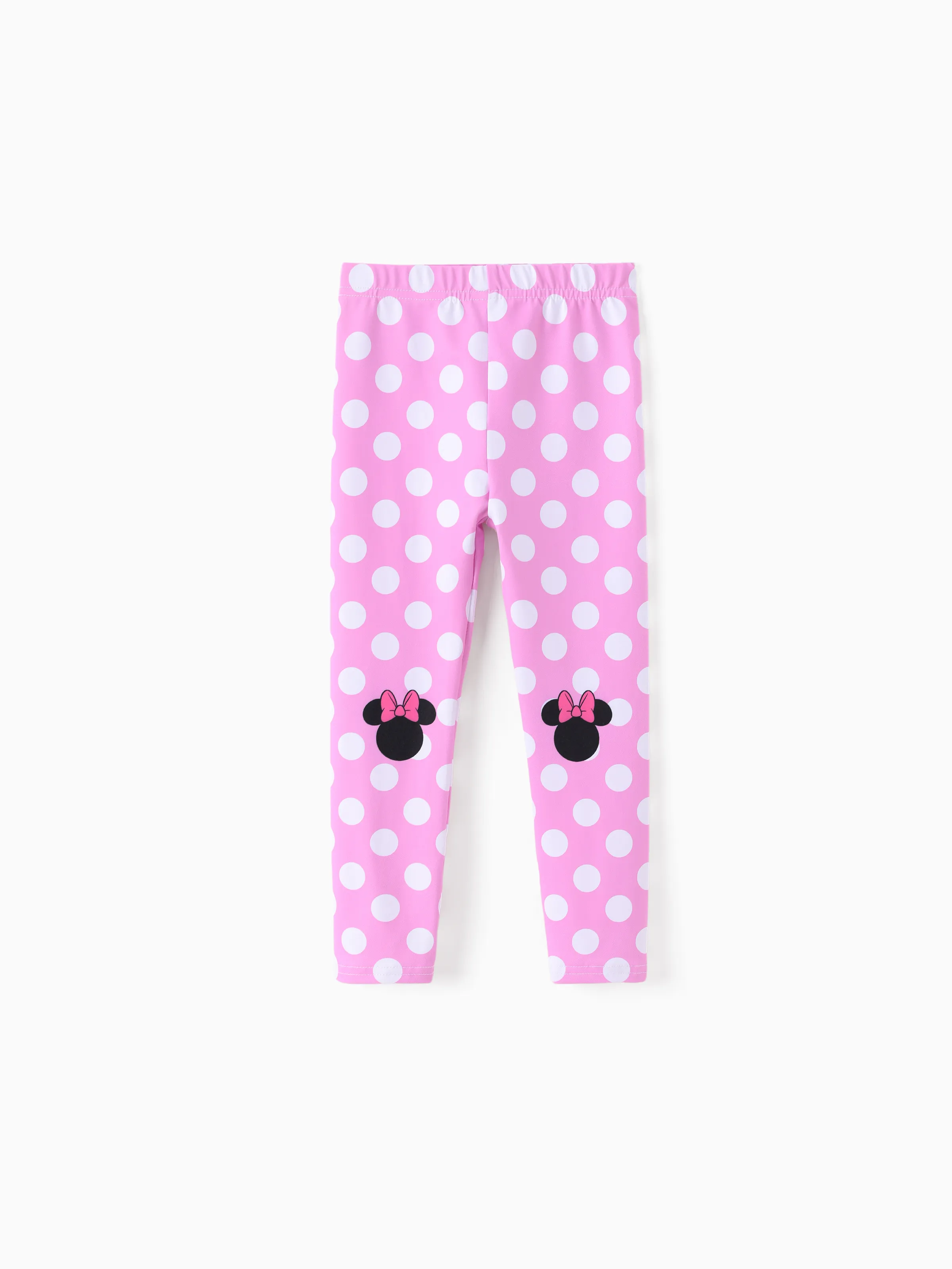 Disney Mickey and Friends Toddler/Kid Girl Minnie 2pcs Ruffled Sweatshirt and Leggings Set Hot Pink - Image 5