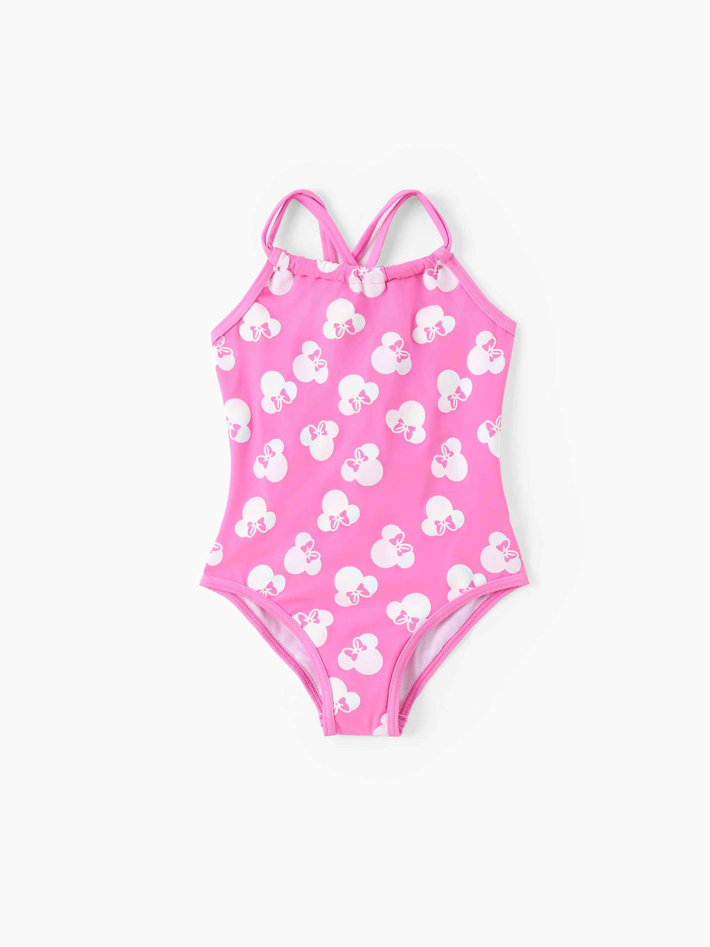 Disney Mickey and Friends Toddler/Kid Girl Minnie Mouse UPF 50+ Color Changing Swimsuit Pink - Image 3