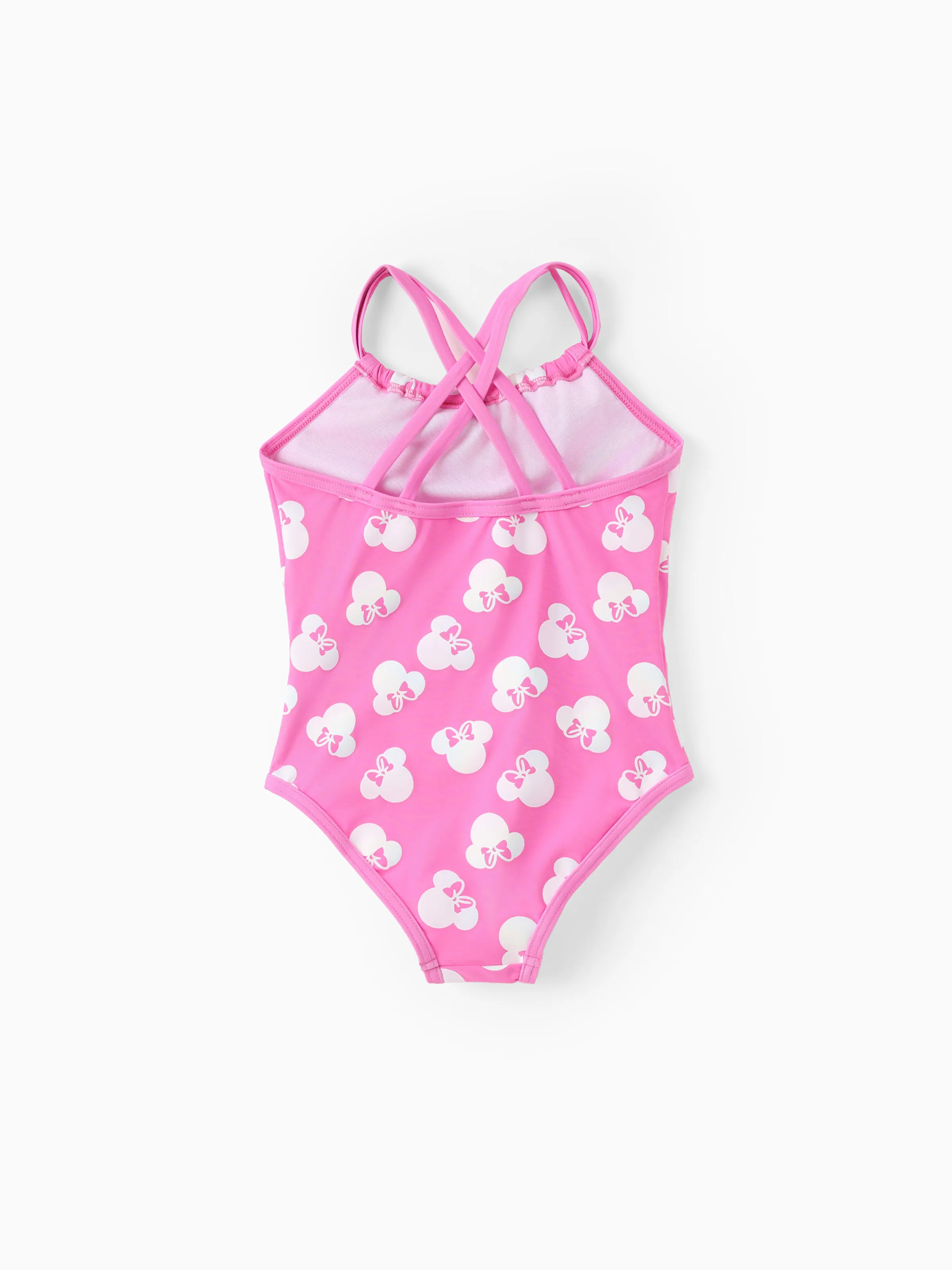 Disney Mickey and Friends Toddler/Kid Girl Minnie Mouse UPF 50+ Color Changing Swimsuit Pink - Image 5
