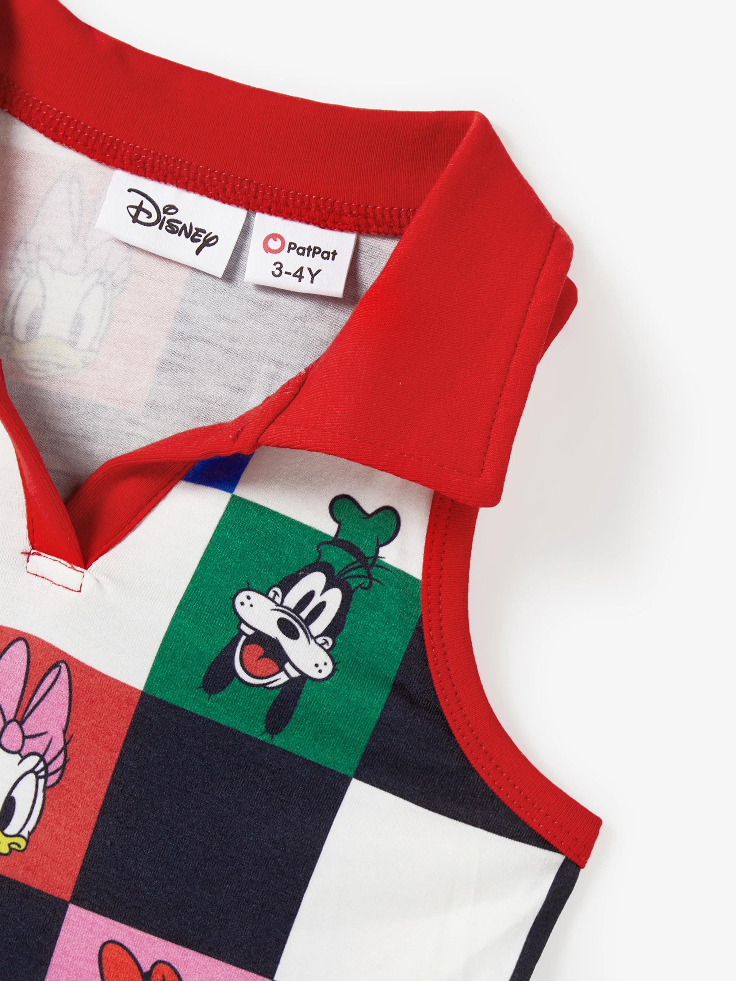 Disney Mickey and Friends Toddler/Kid Girl Naia™ Colorful Checkered Pattern Sleeveless Dress Multi-color - Image 5