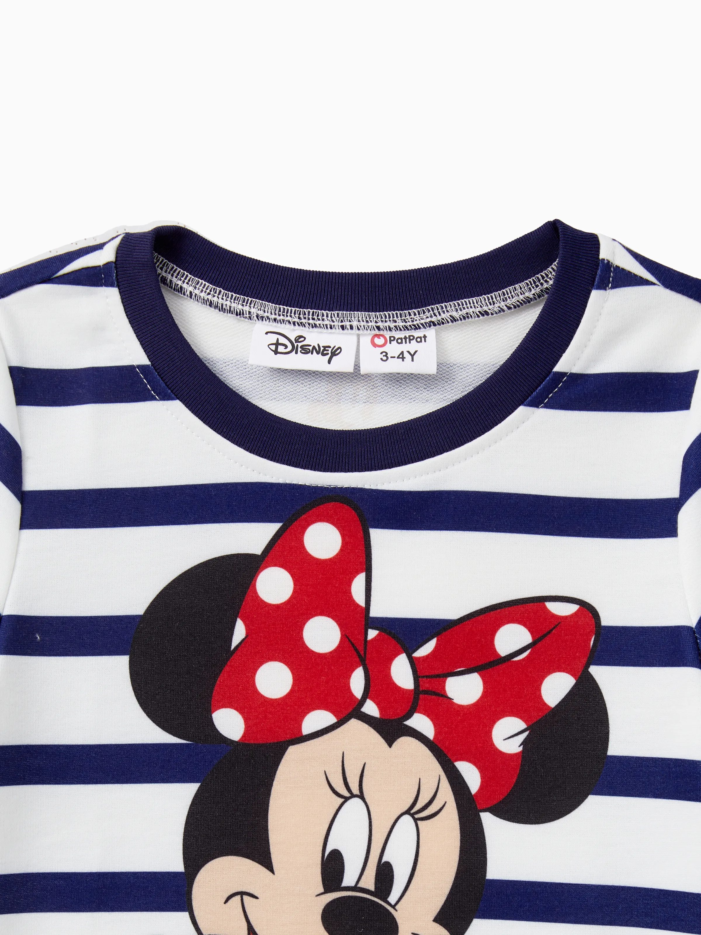 Disney Mickey and Friends Toddler/Kid Girl Stripe & Character Print Short-sleeve Naia™Dresses COLOREDSTRIPES - Image 4
