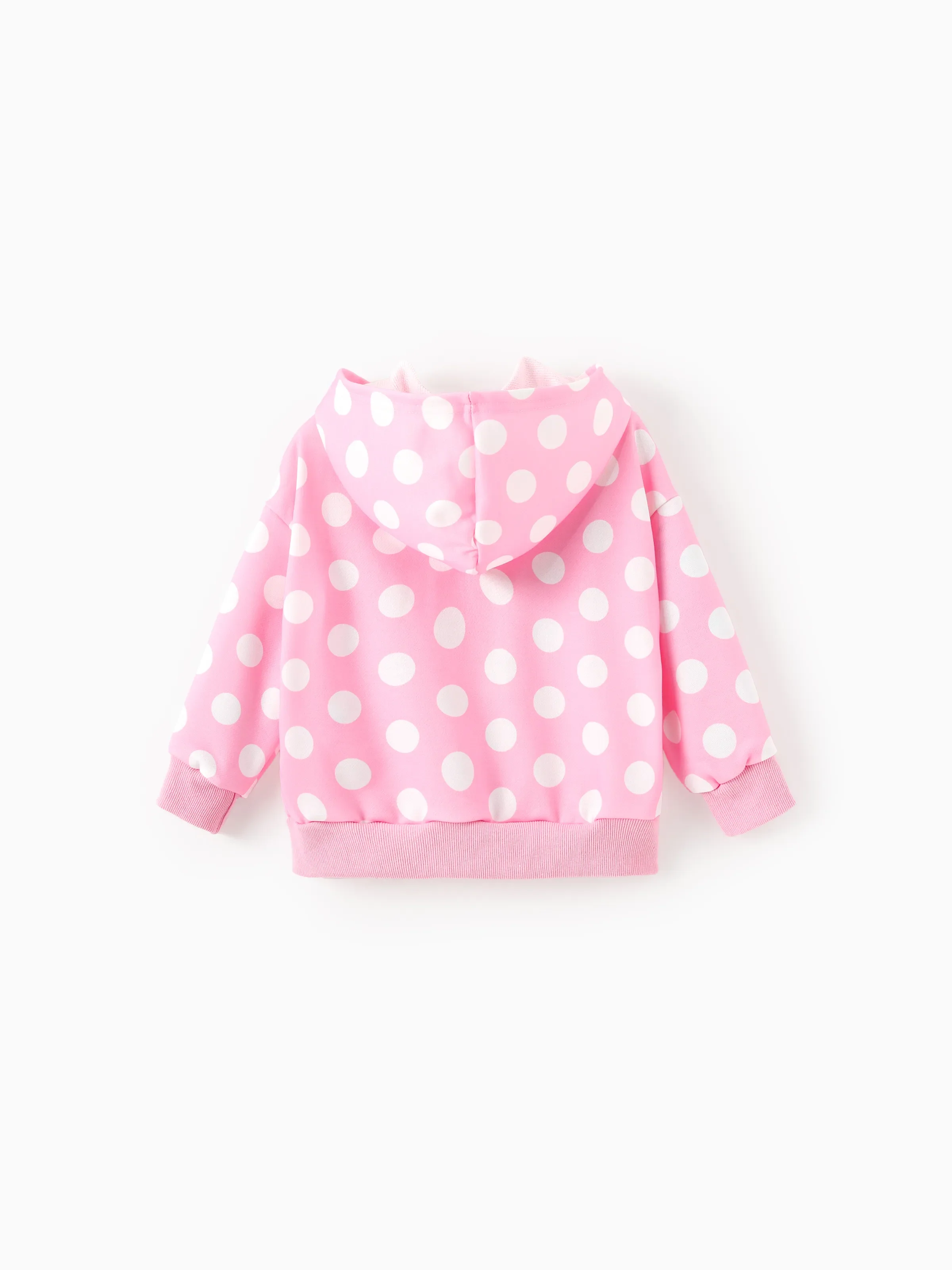 Disney Mickey and Friends Toddler/Kids Girl Minnie Mouse Argyle Pattern Hooded Jacket Pink - Image 3