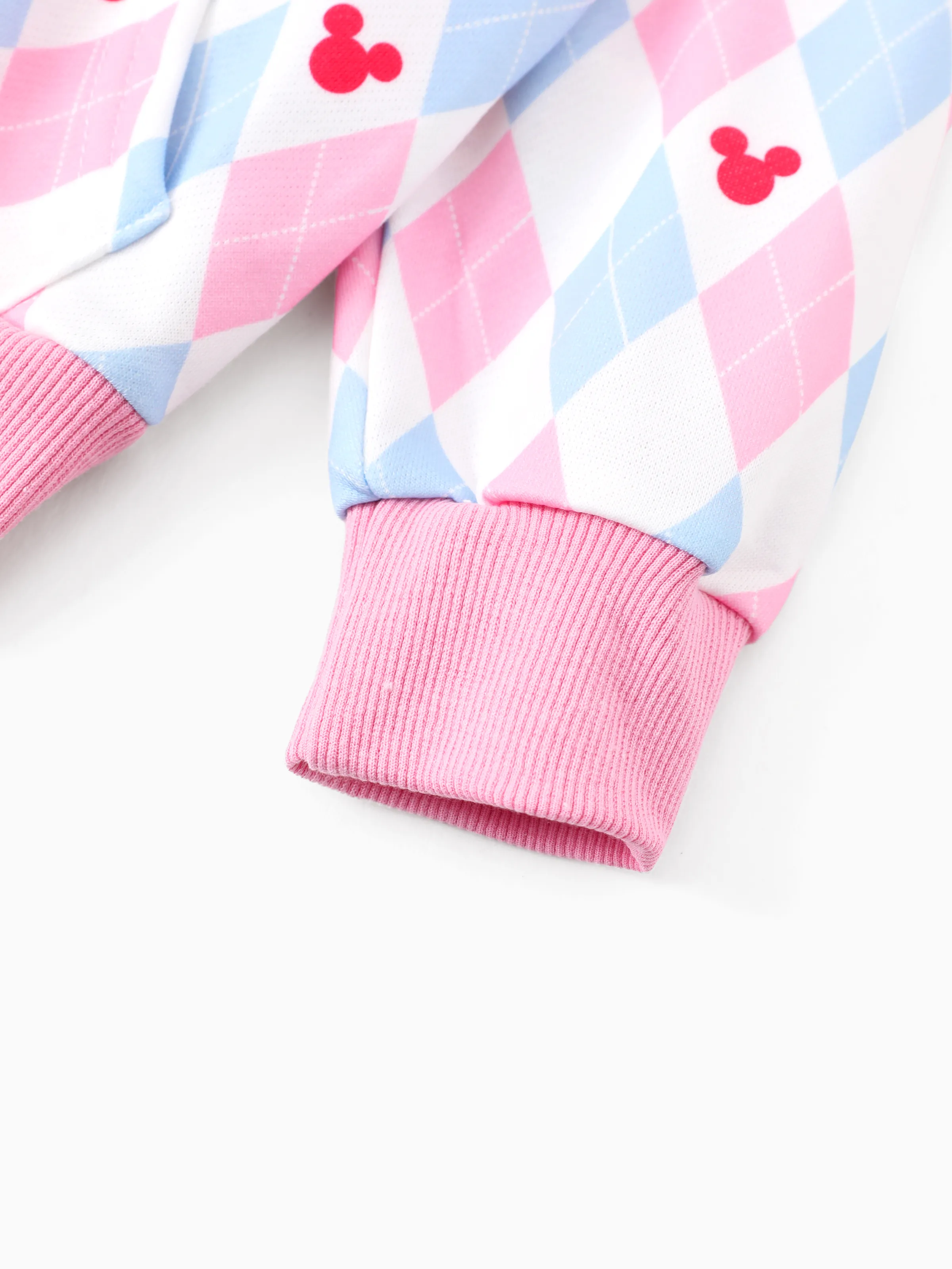 Disney Mickey and Friends Toddler/Kids Girl Minnie Mouse Argyle Pattern Hooded Jacket White - Image 6