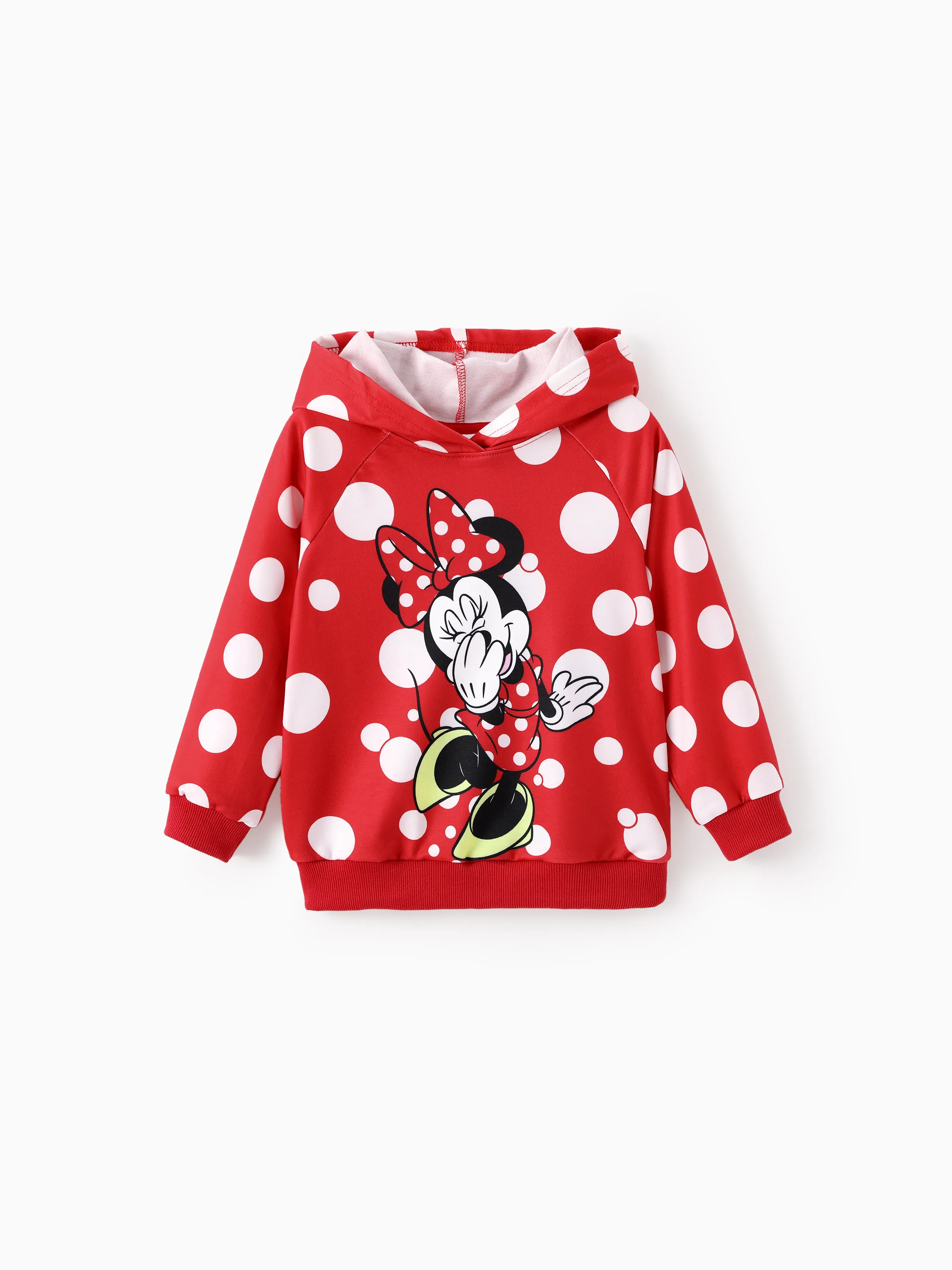 Disney Mickey and Friends Toddler/Kids Girl 2pcs Minnie Polka Dot Hooded Top and Leggings Set Red - Image 3