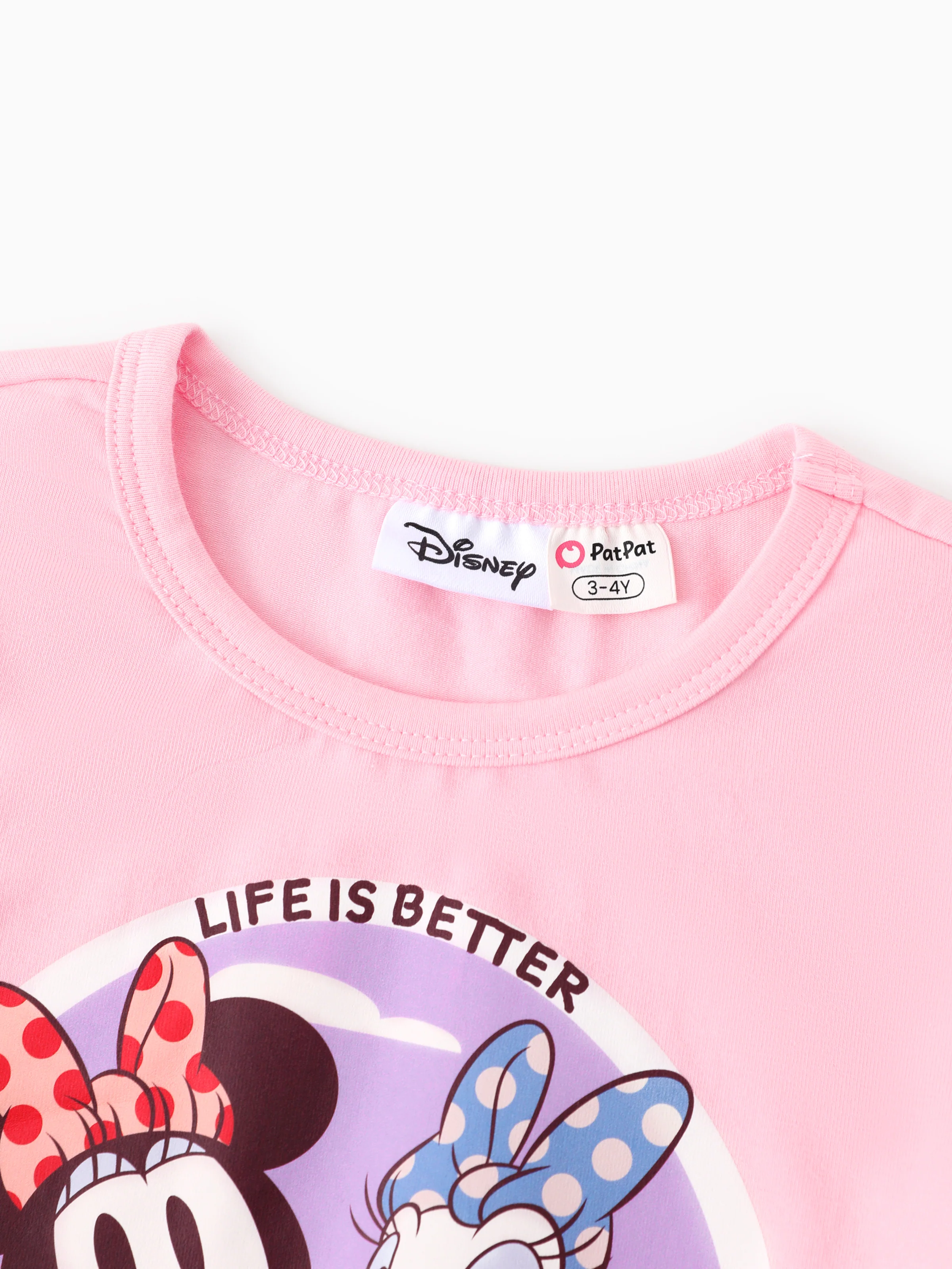 Disney Mickey and Friends Toddler/Kids Girl 2pcs Minnie/Daisy Girl Tie Longsleeves Top and Leopard Print Flared Pants Set Pink - Image 8