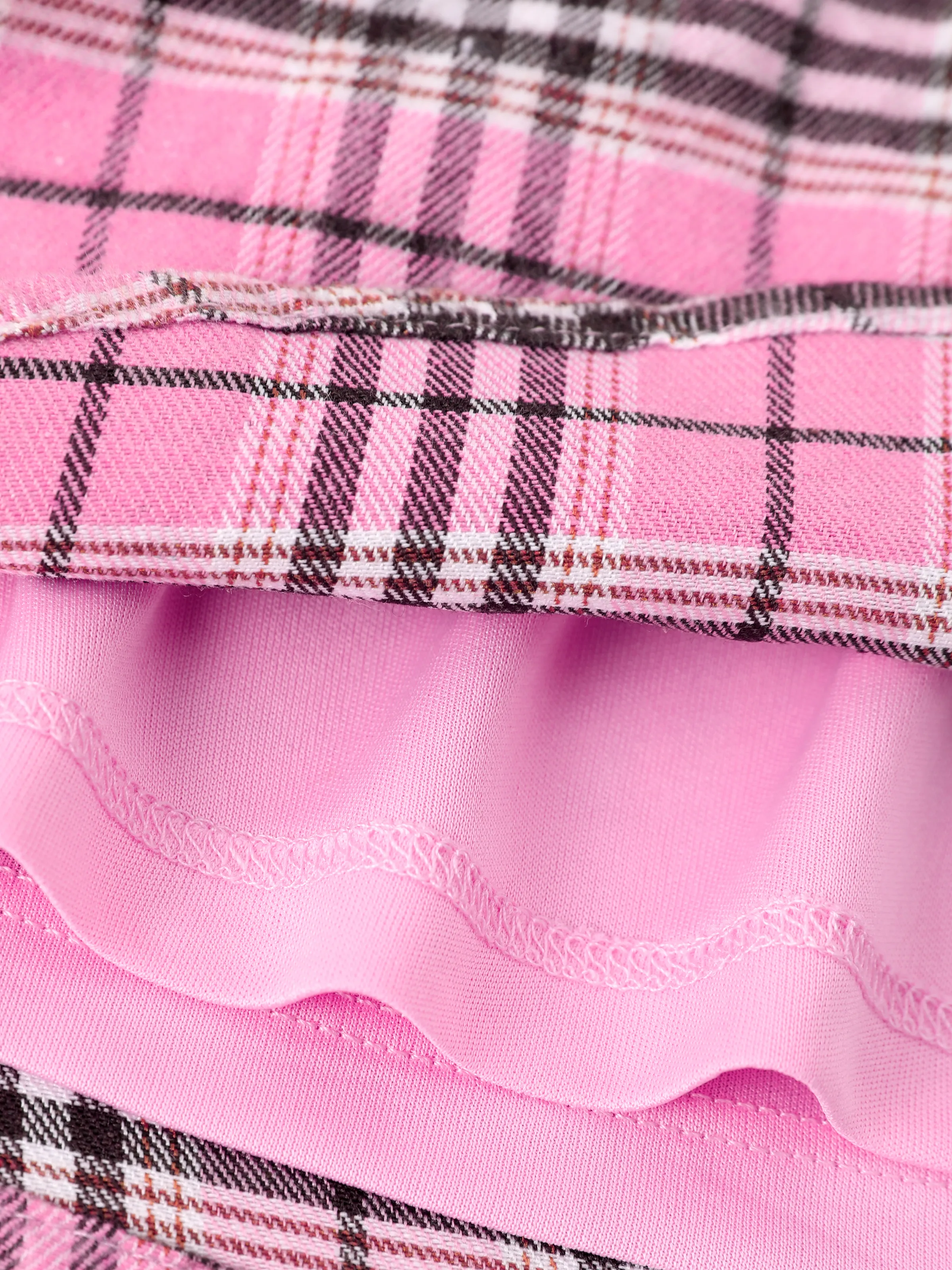 Disney Mickey and Friends Toddler/Kid Girl 2pcs Minnie Mouse Plaid Print with Bows Skirt Set Pink Pink - Image 12