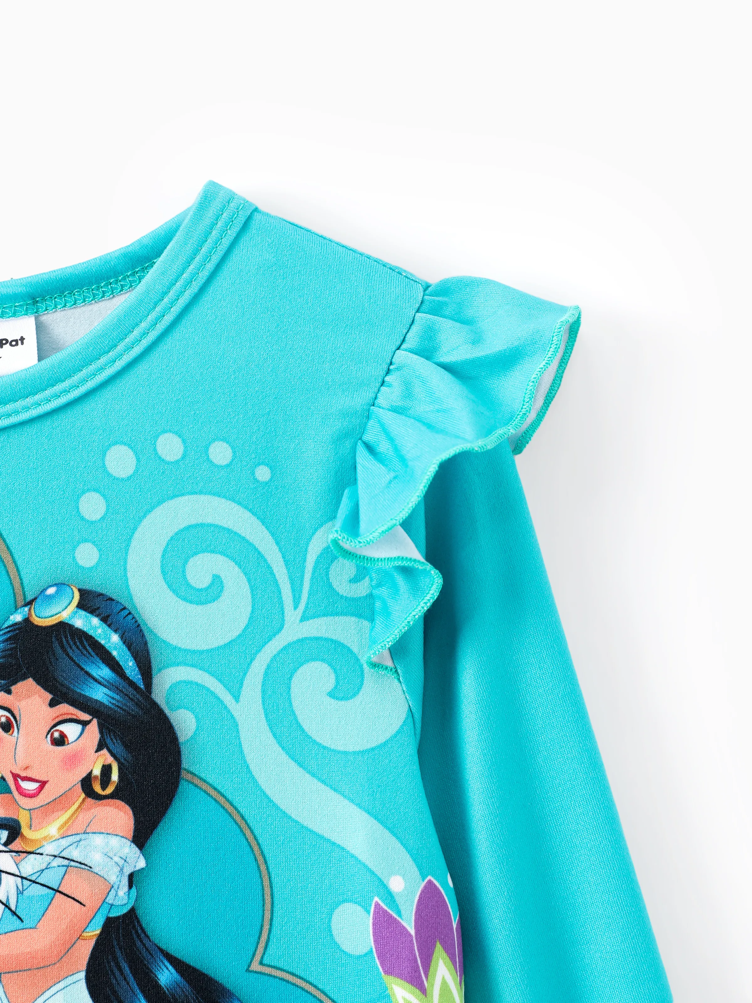 Disney Princess Baby Girl 2pcs Jasmine Print Top and Leggings Set Turquoise - Image 4