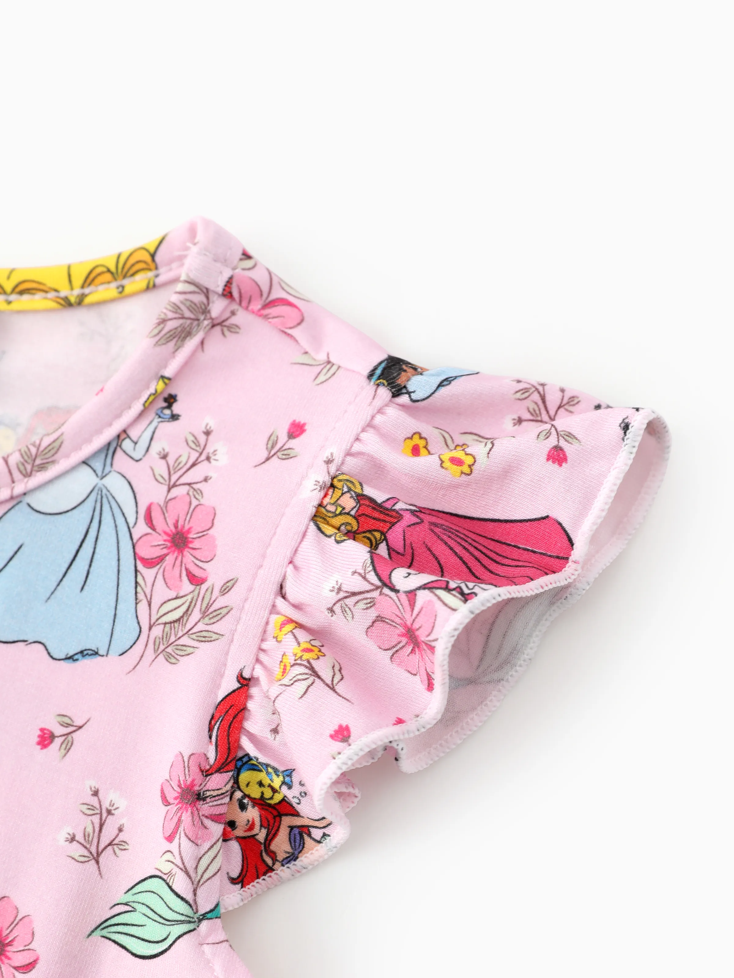 Disney Princess Baby Girl Bamboo 2-Pack Dress and Romper Set Hot Pink - Image 7