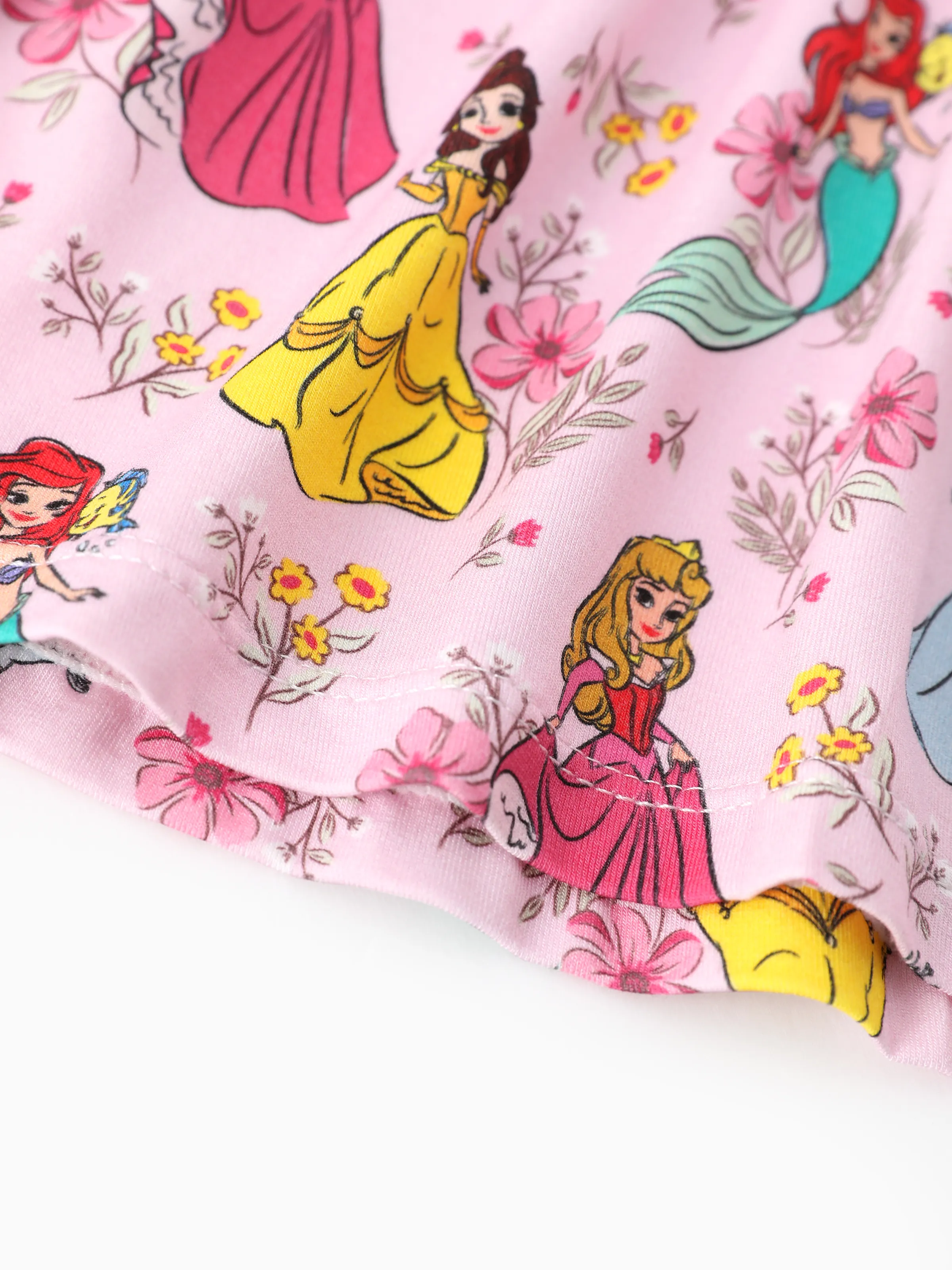 Disney Princess Baby Girl Bamboo 2-Pack Dress and Romper Set Hot Pink - Image 9