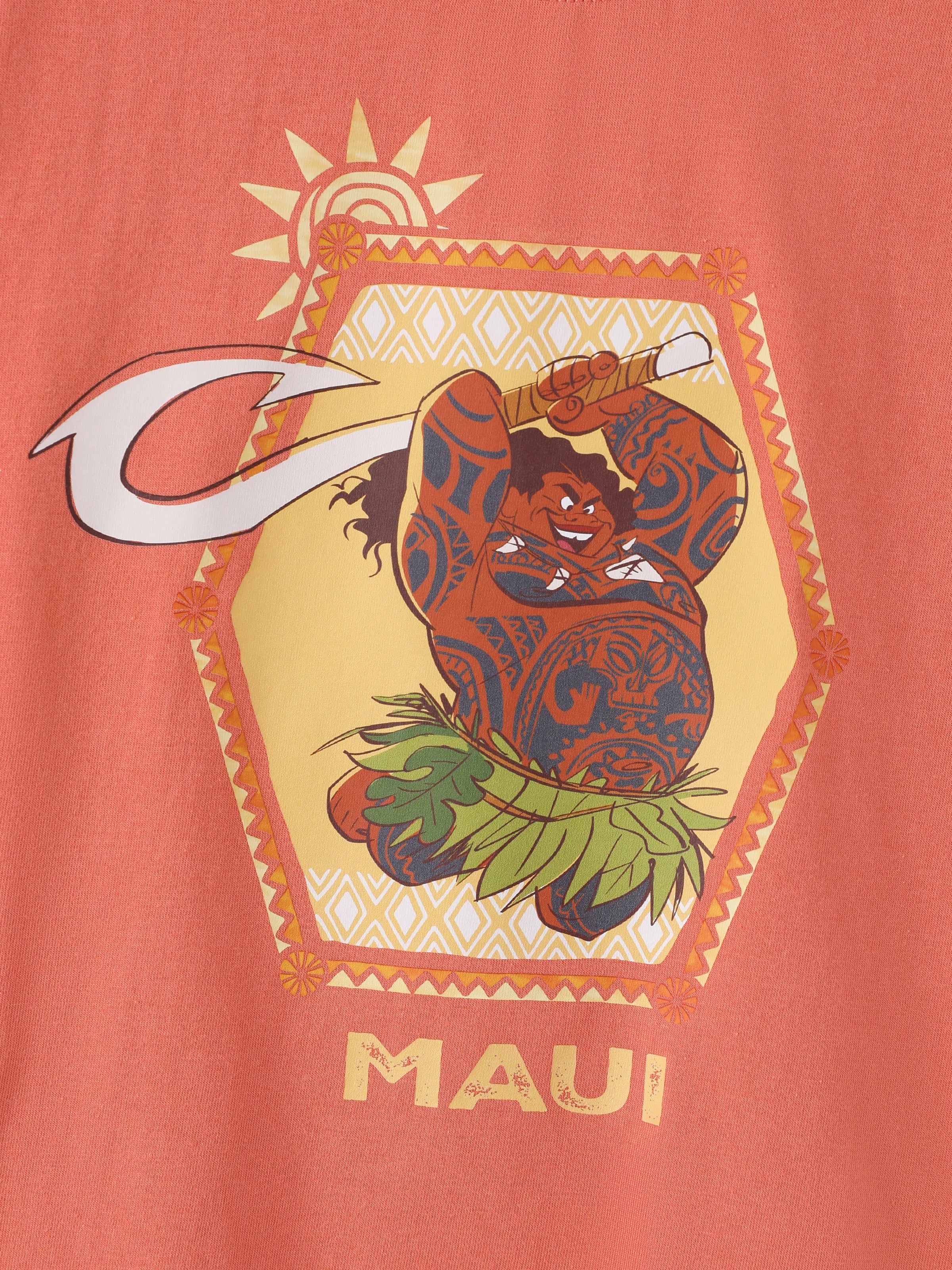 Disney Princess Daddy & Daughter Moana Sporty Dress with Built-in Shorts & Pockets/ Cotton Top Orange - Image 9