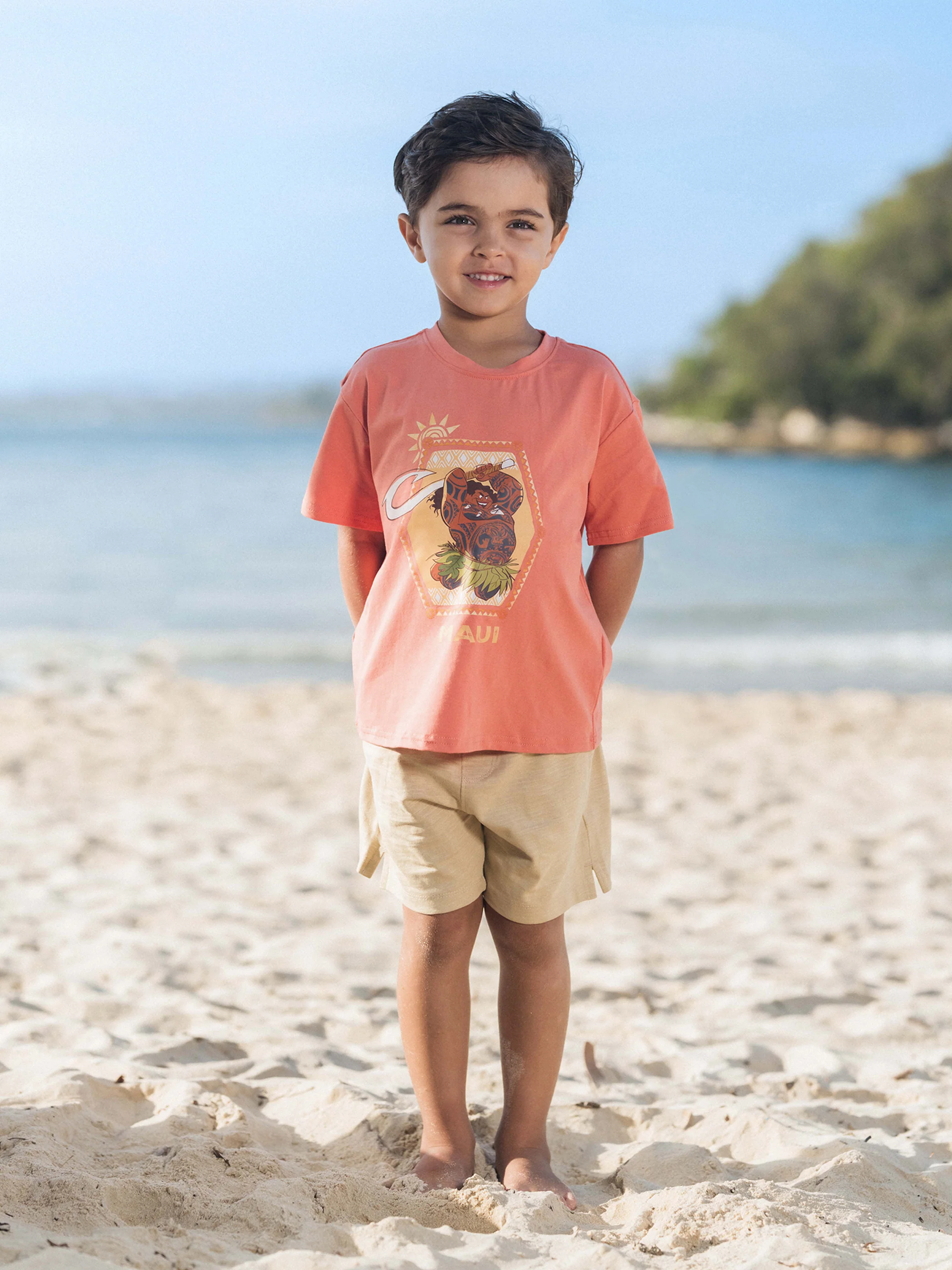 Disney Princess Mommy & me Moana Sporty Dress with Built-in Shorts & Pockets/ Cotton Top Orange - Image 17