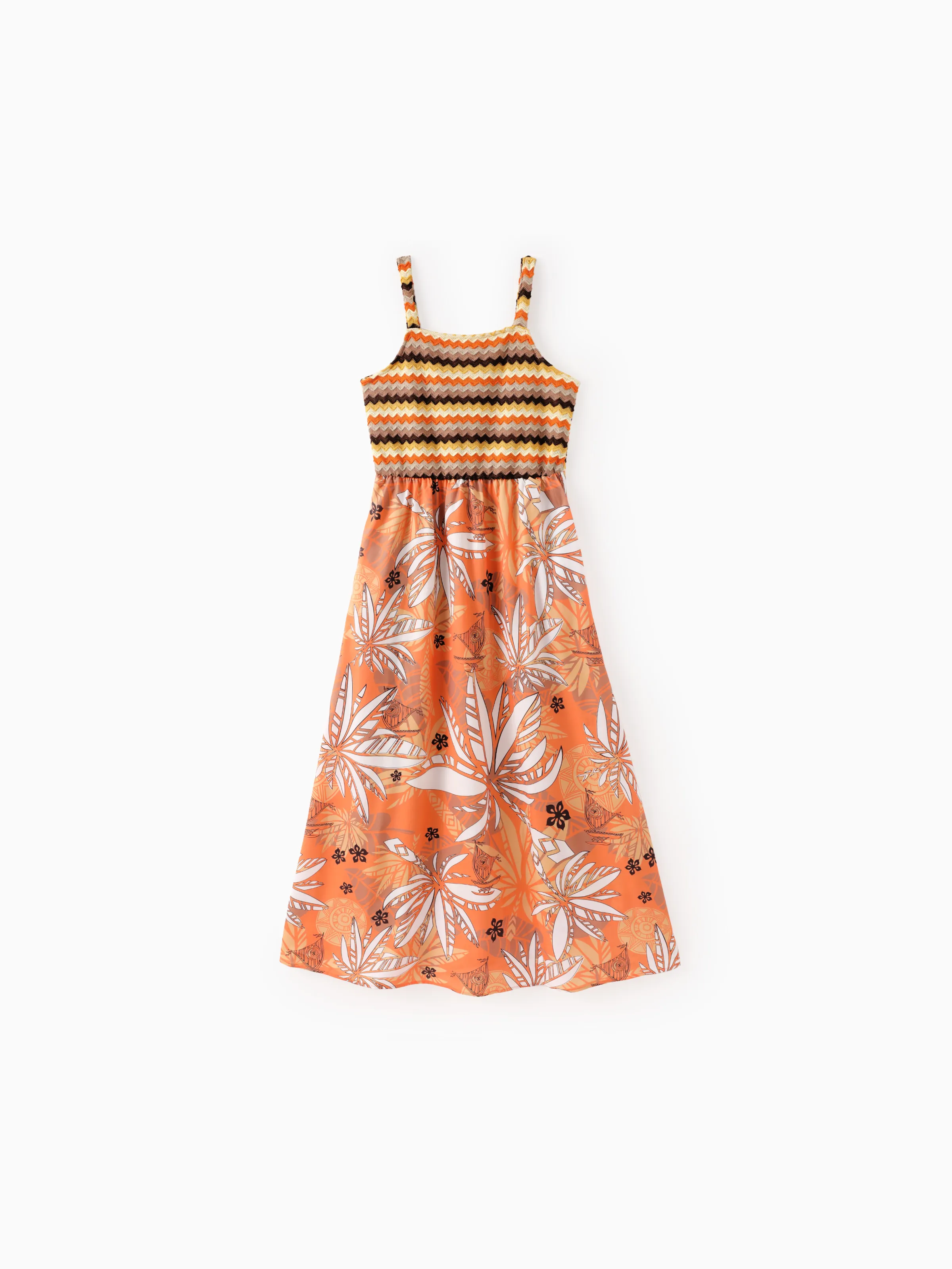 Disney Princess Family Matching Moana Palm Leaf Tropical Crochet Sleeveless Dress/Shirt Yellow - Image 3