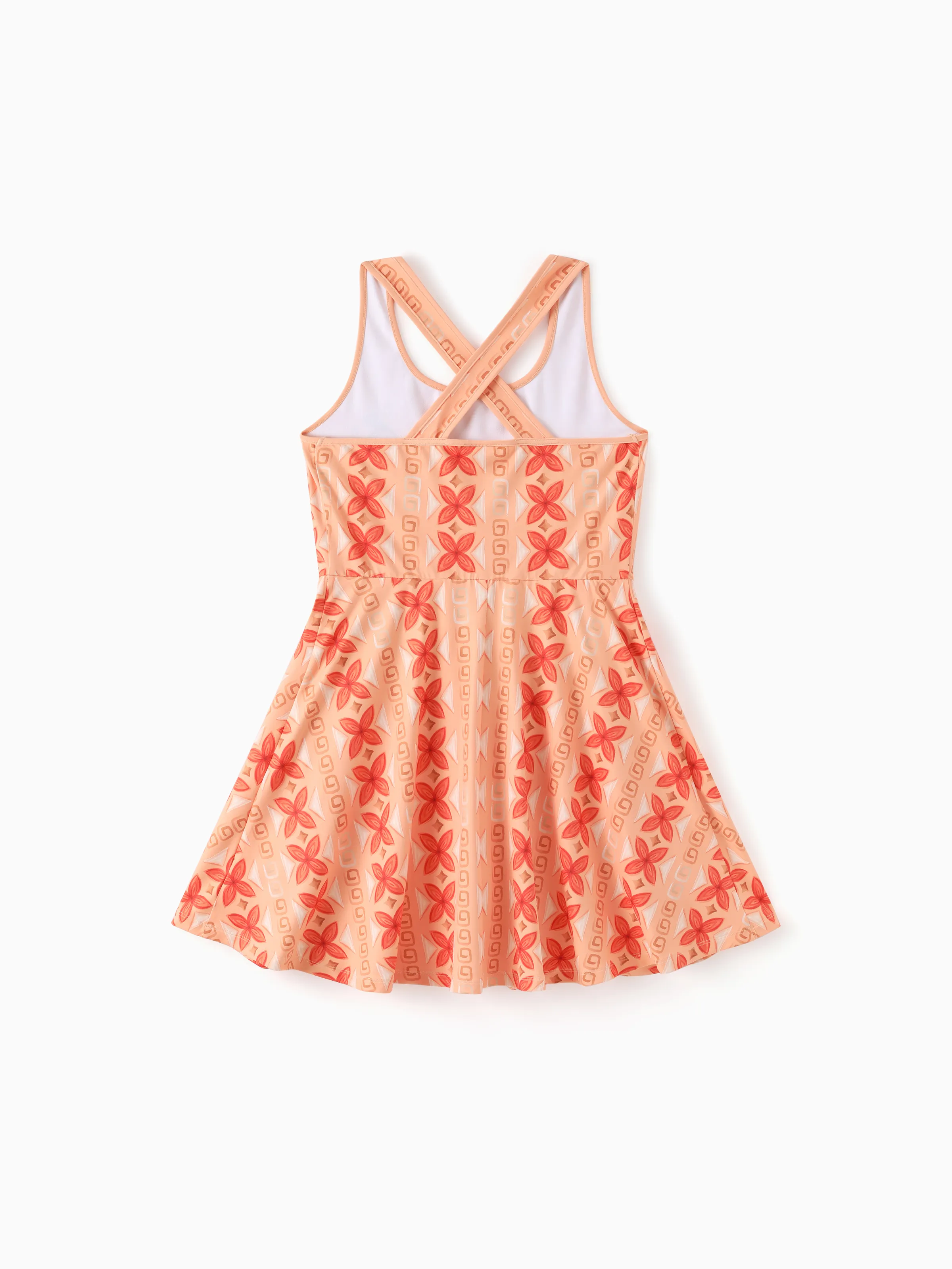 Disney Princess Matching Family Moana Sporty Dress with Built-in Shorts & Pockets/ Cotton Top Orange - Image 7