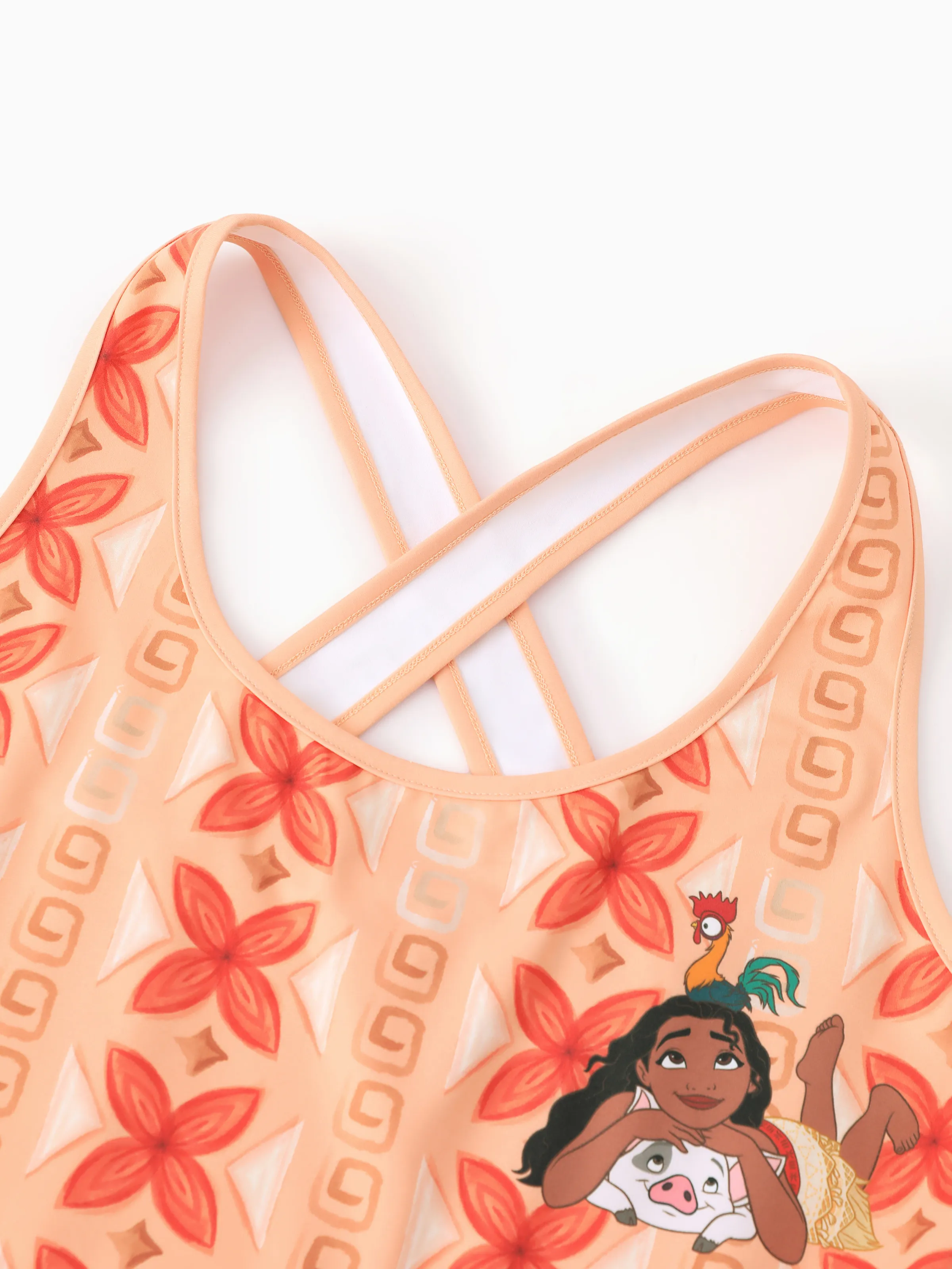 Disney Princess Matching Family Moana Sporty Dress with Built-in Shorts & Pockets/ Cotton Top Orange - Image 8