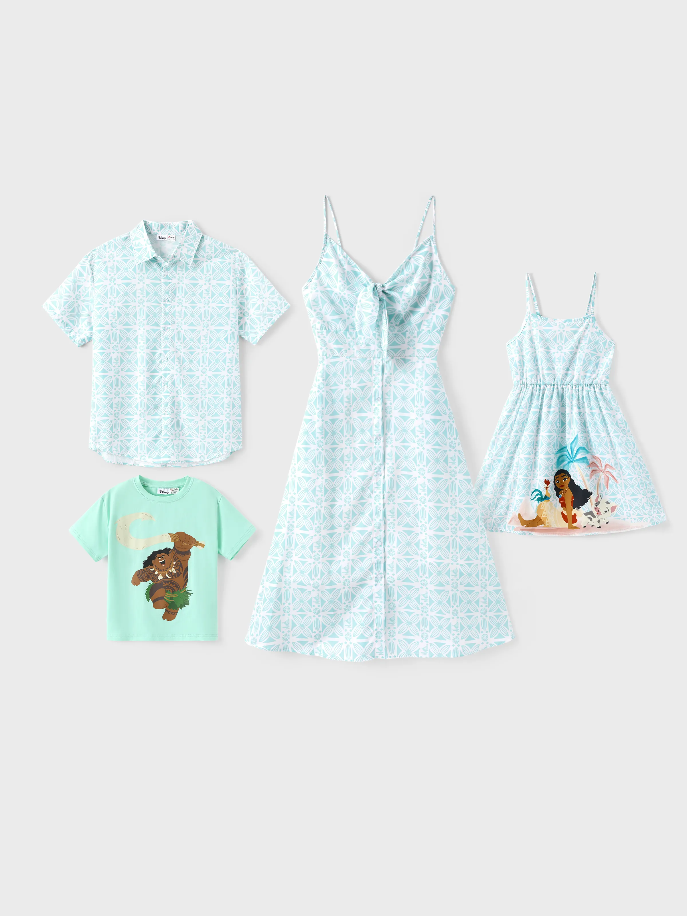 Disney Princess Mommy & me Moana Dress Green - Image 2