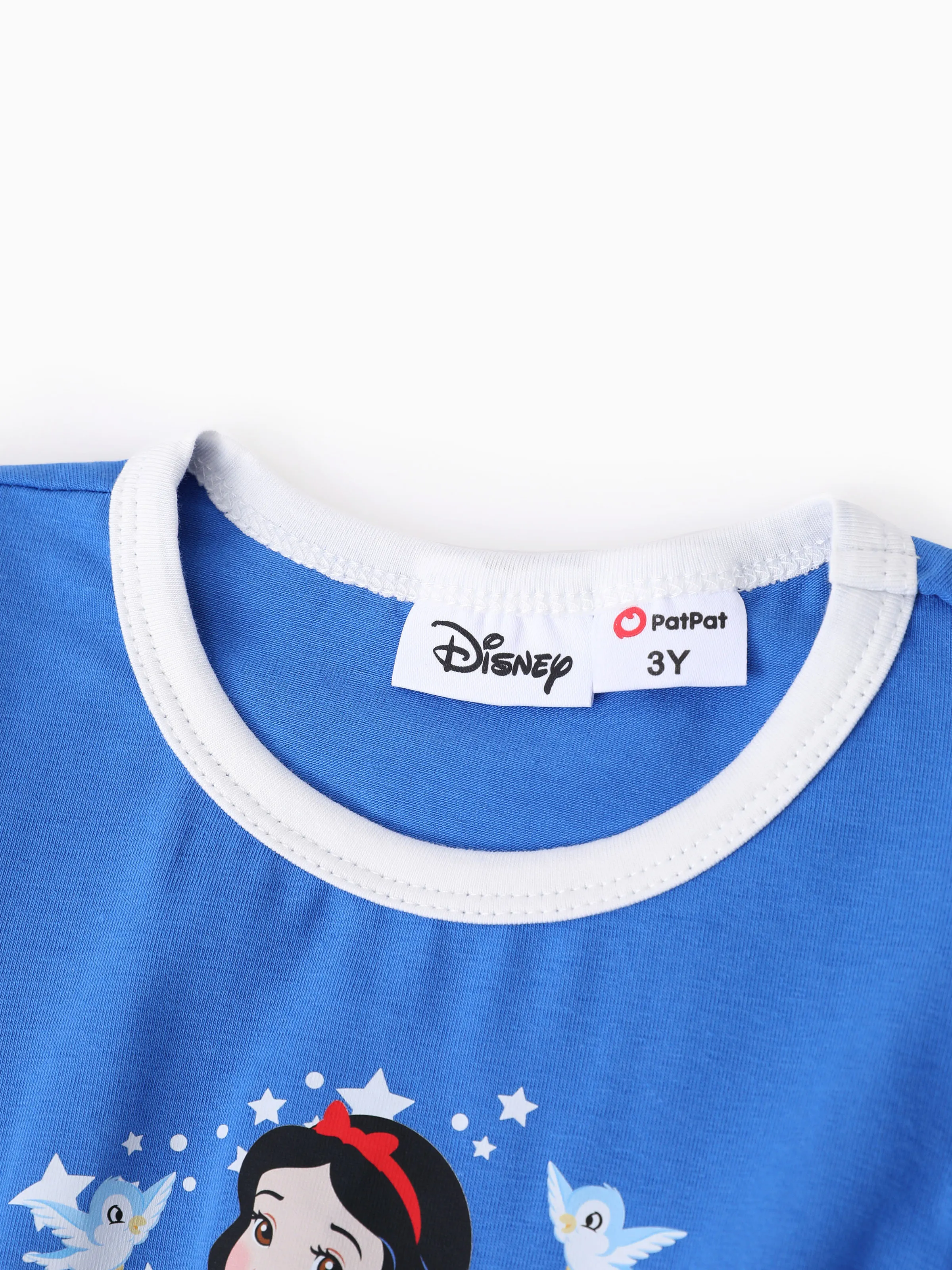 Disney Princess Toddler Girl 1pc Snow White Floral Apple Puff Sleeve Dress Blue - Image 4