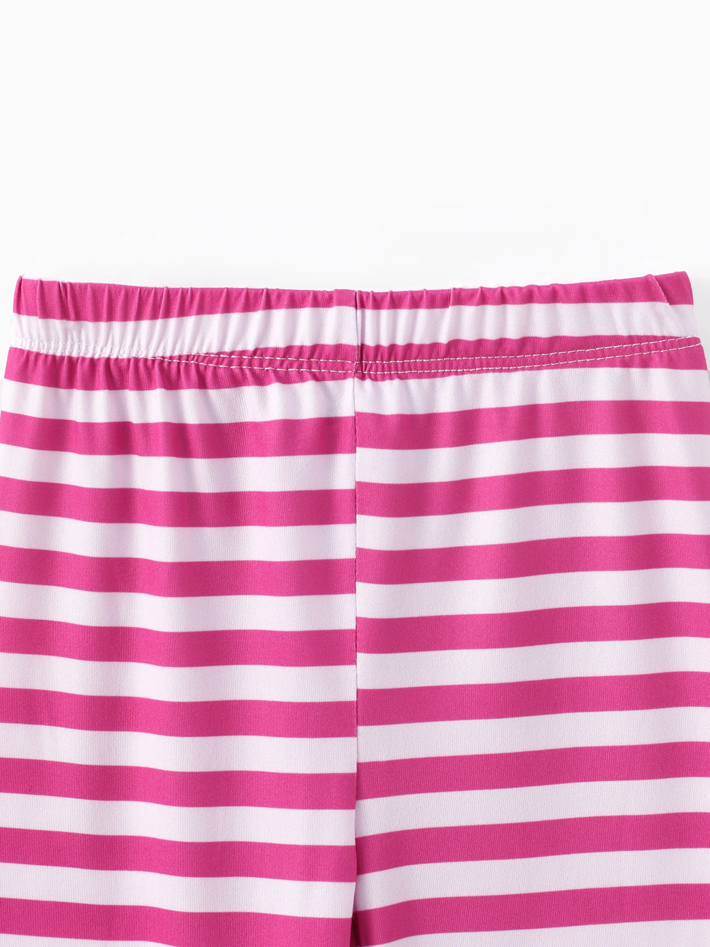 Disney Princess Toddler Girl 2pcs Rapunzel Print Peplum Tee and Stripe Pants Set Light Purple - Image 10