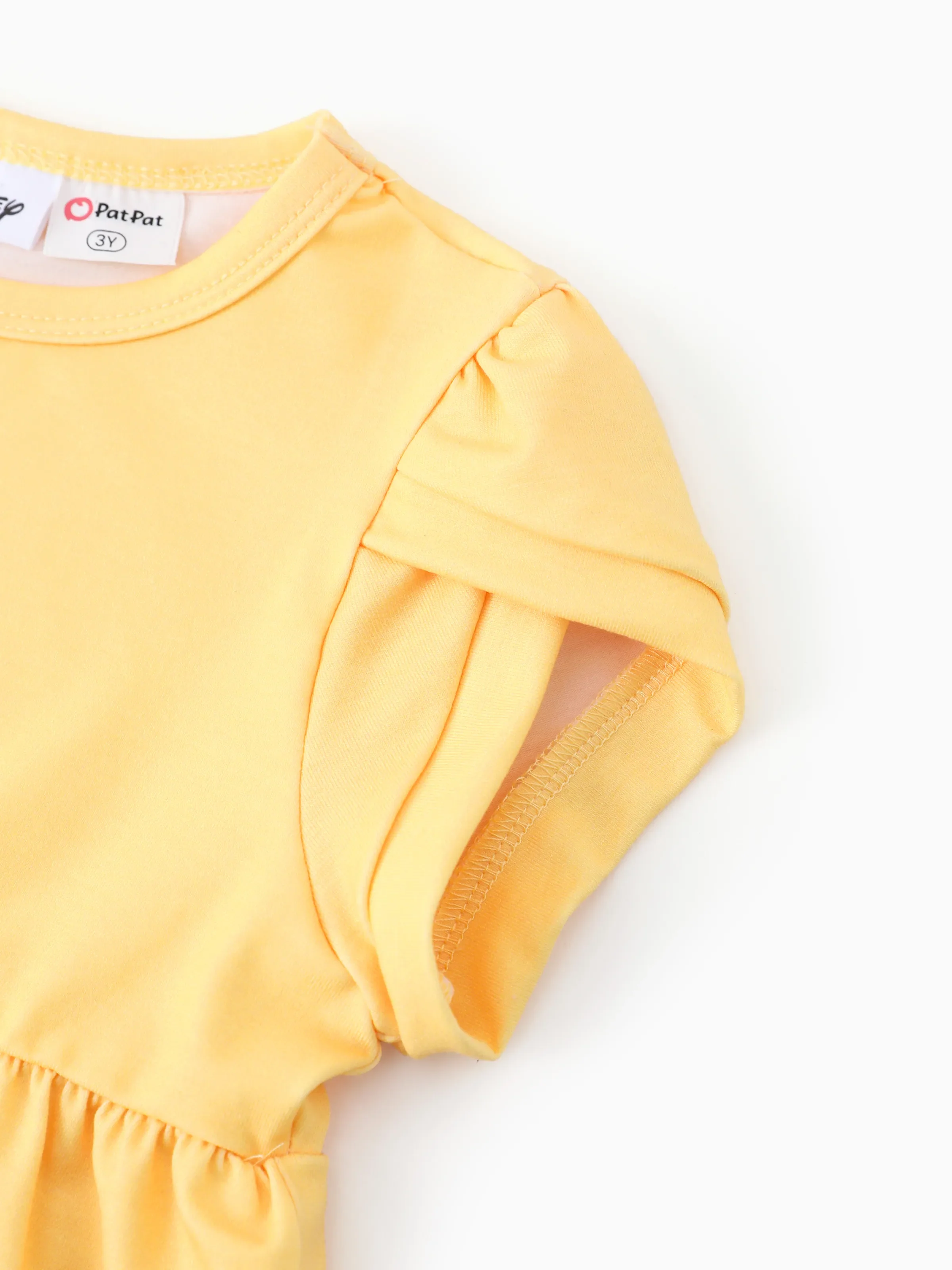 Disney Princess Toddler Girl 2pcs Naia™ Moana Pattern Ruffled Hem Top And Pant Set Yellow - Image 5
