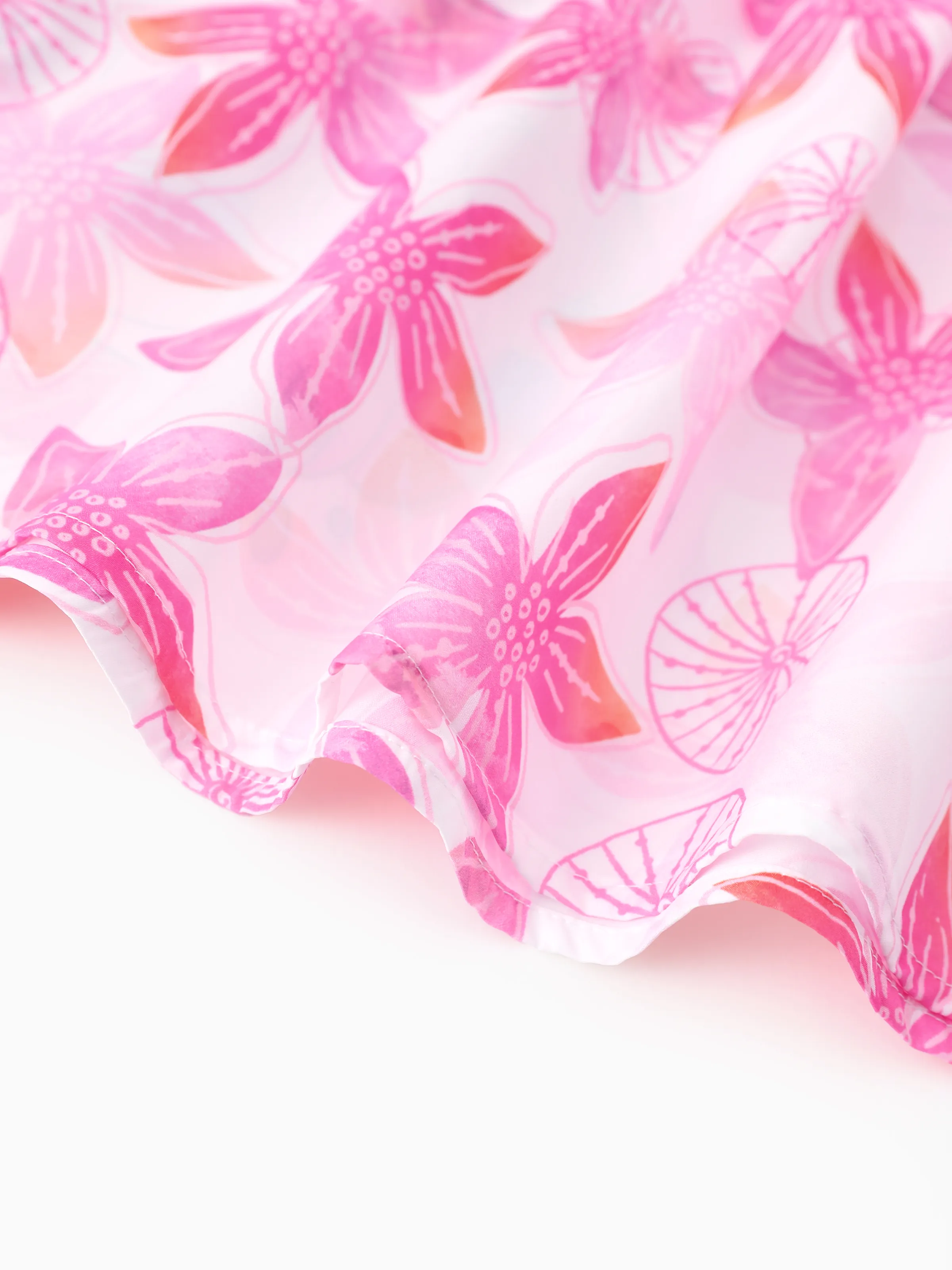 Disney Princess Toddler Girl Ariel Childlike Ruffle Flutter-sleeve Dress Pink - Image 4