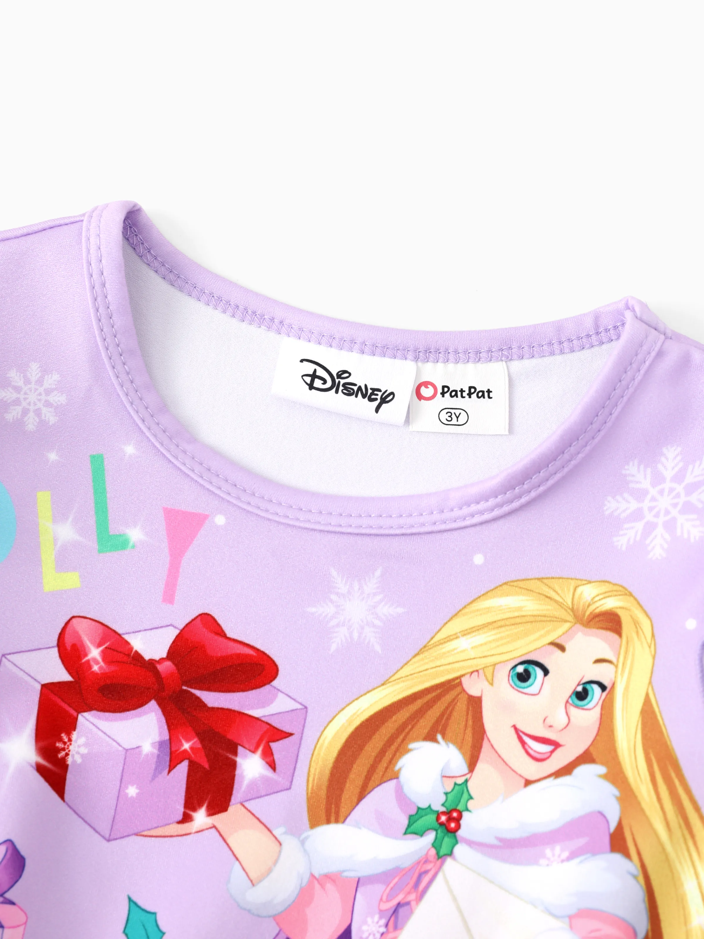 Disney Princess Toddler Girl Rapunzel Ruffled Longsleeves Tulle Dress Purple - Image 4