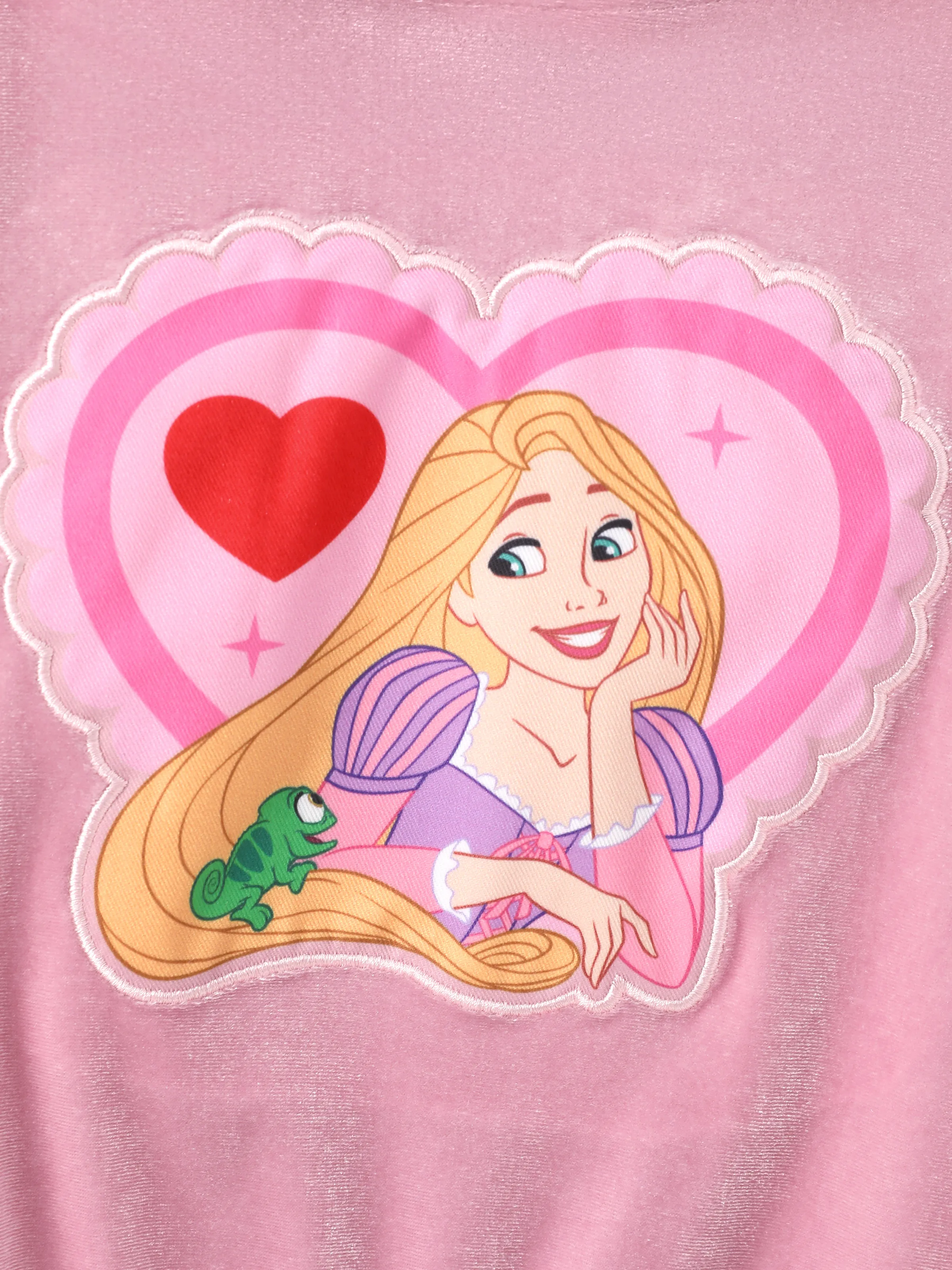Disney Princess Toddler Girl Rapunzel 2pcs Fleece Sweatshirt and Flared Pants Set Pink - Image 2